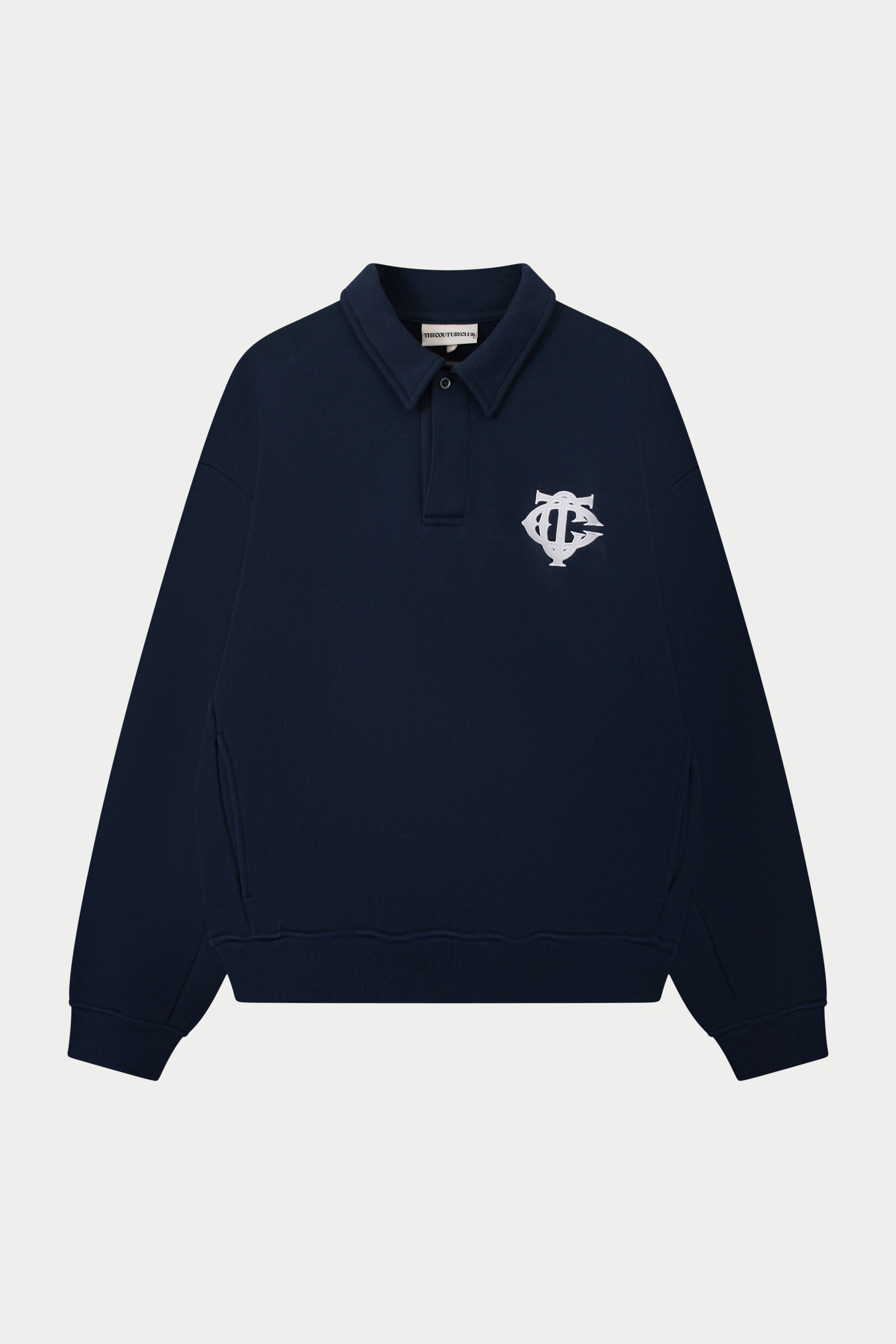 HEAVYWEIGHT MONOGRAM EMBLEM POLO - NAVY