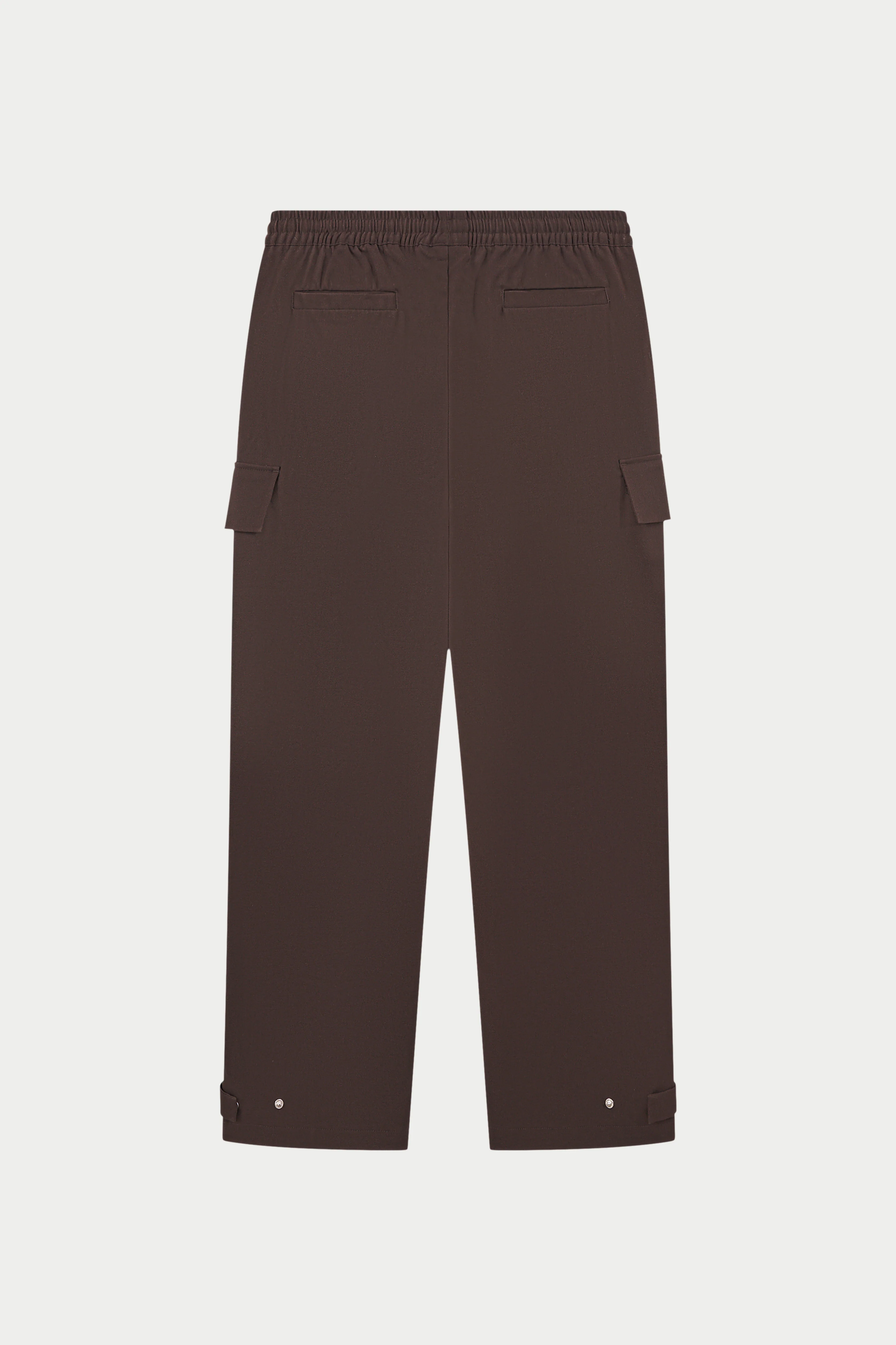 PLEATED WIDE LEG TROUSER - CHOCOLATE