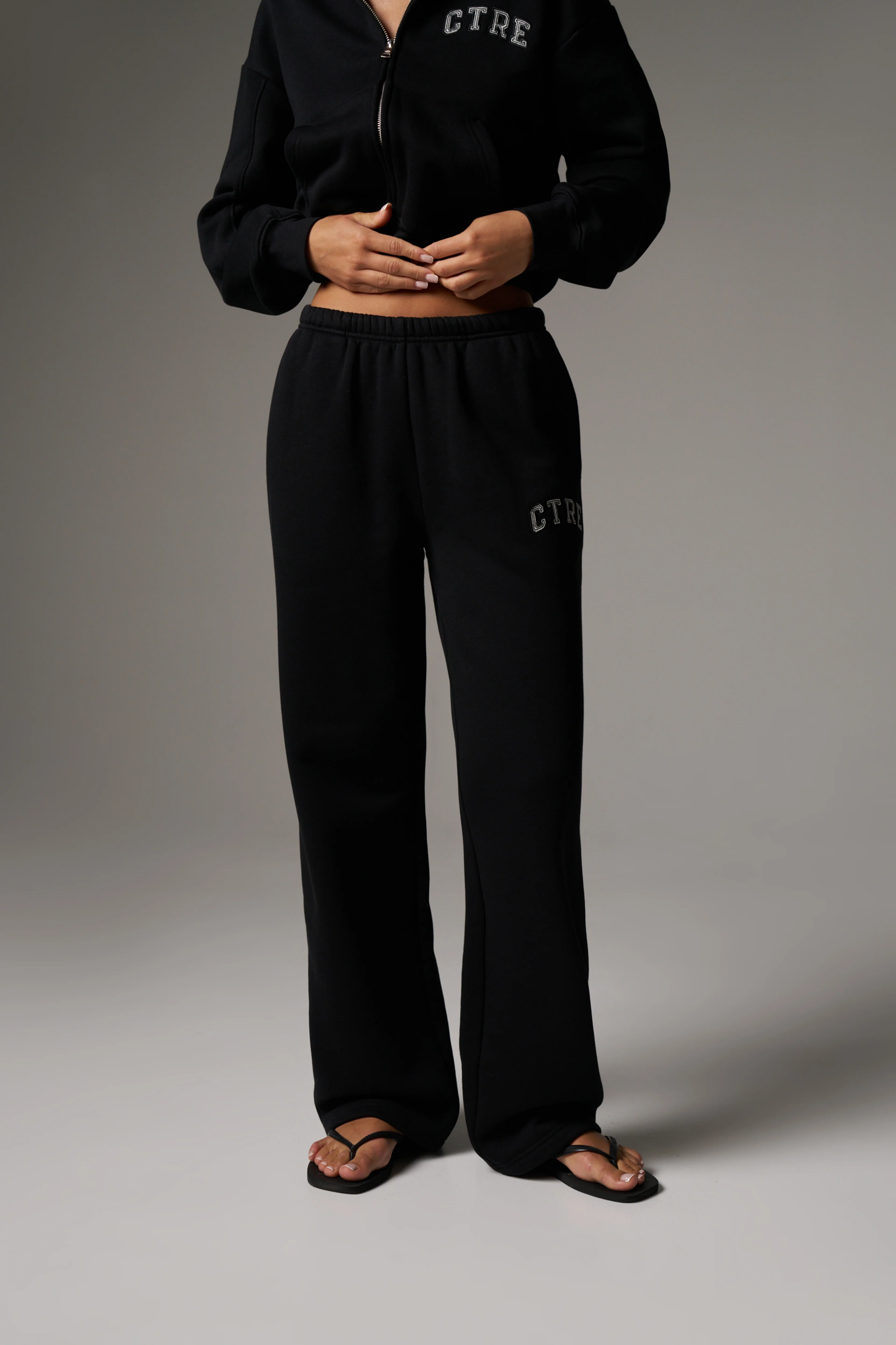 CTRE STRAIGHT LEG JOGGERS - BLACK