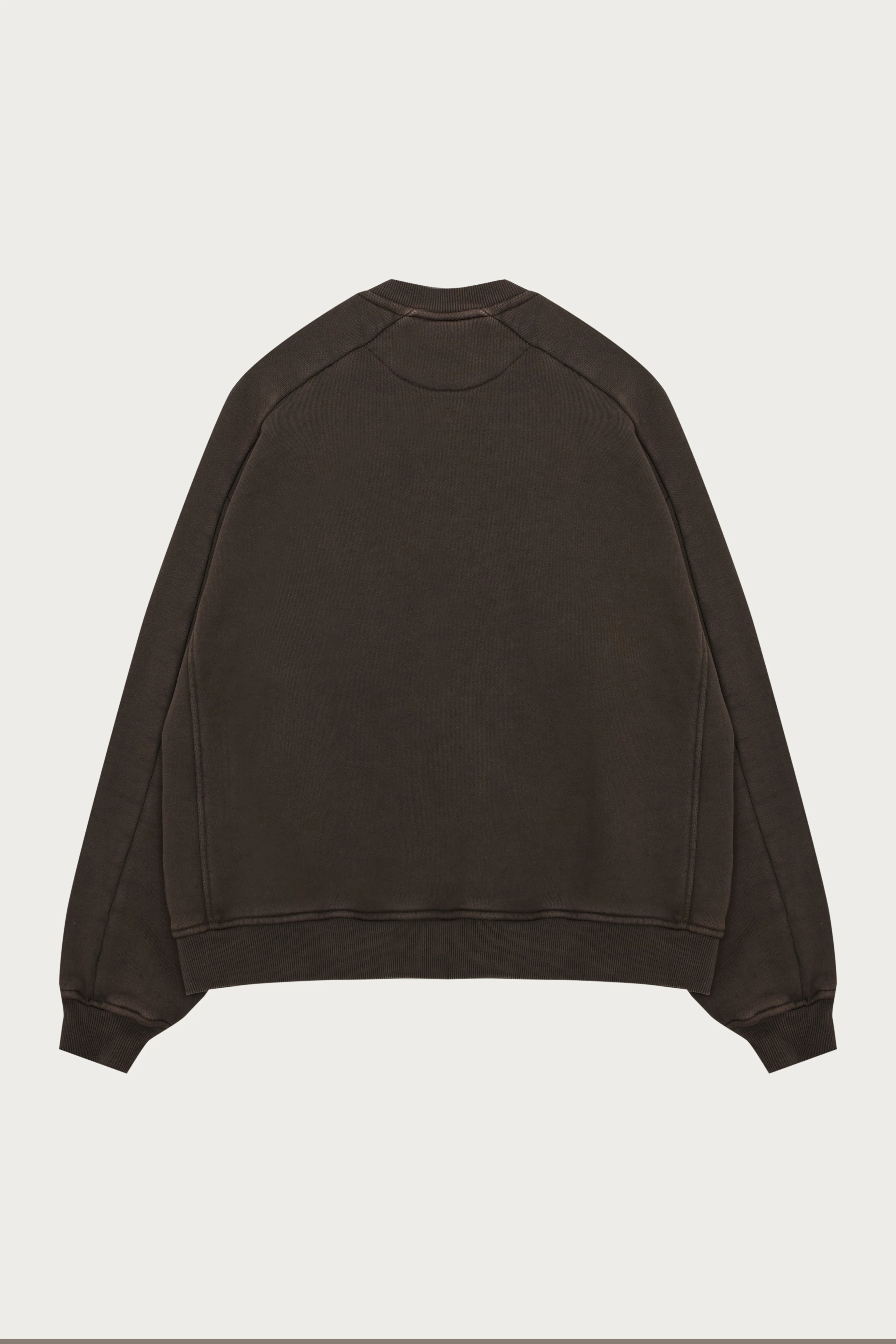 LAUNDERED CLASSICS SEAM DETAIL SWEATSHIRT - WASHED BROWN