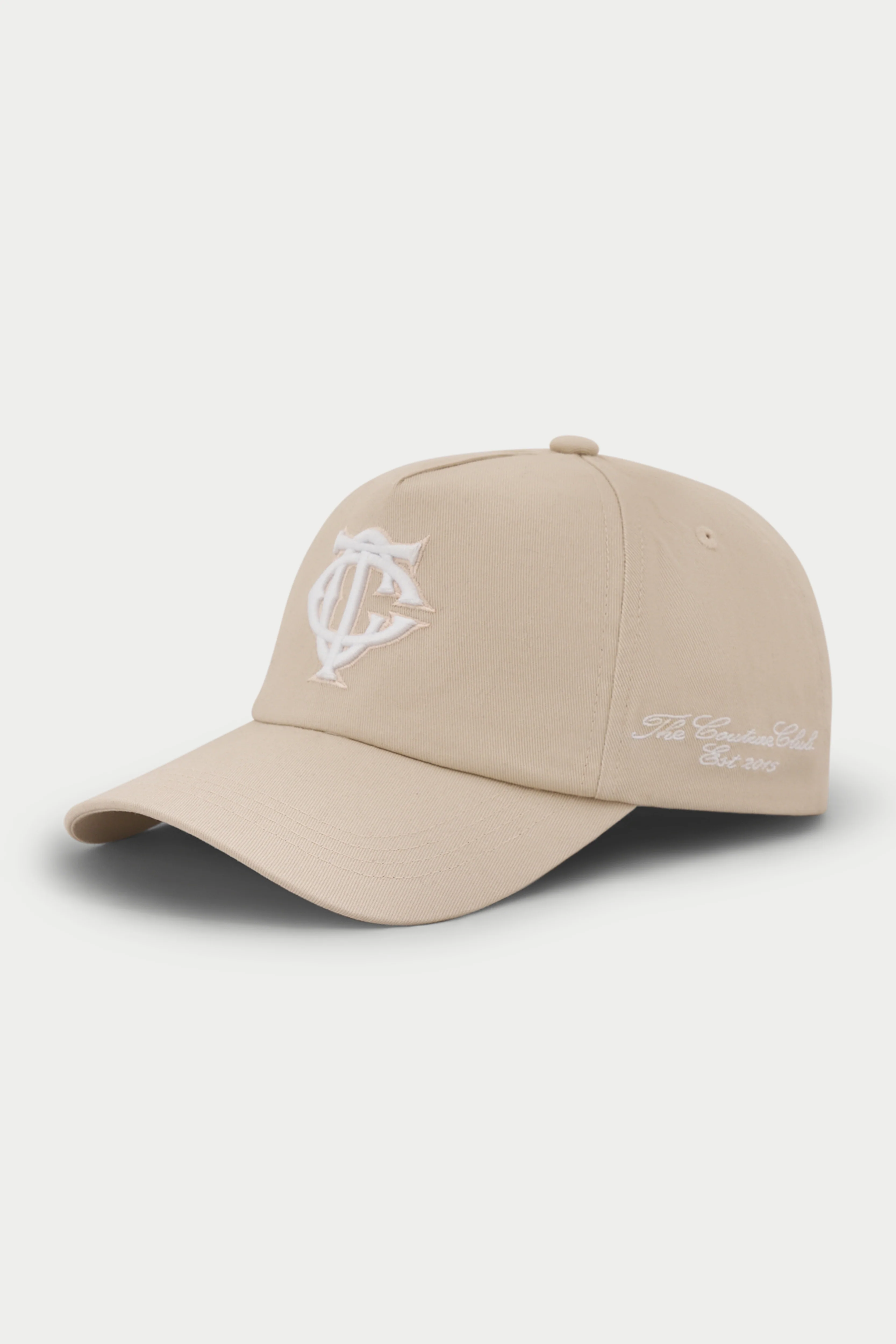 MONOGRAM EMBLEM CAP - BEIGE