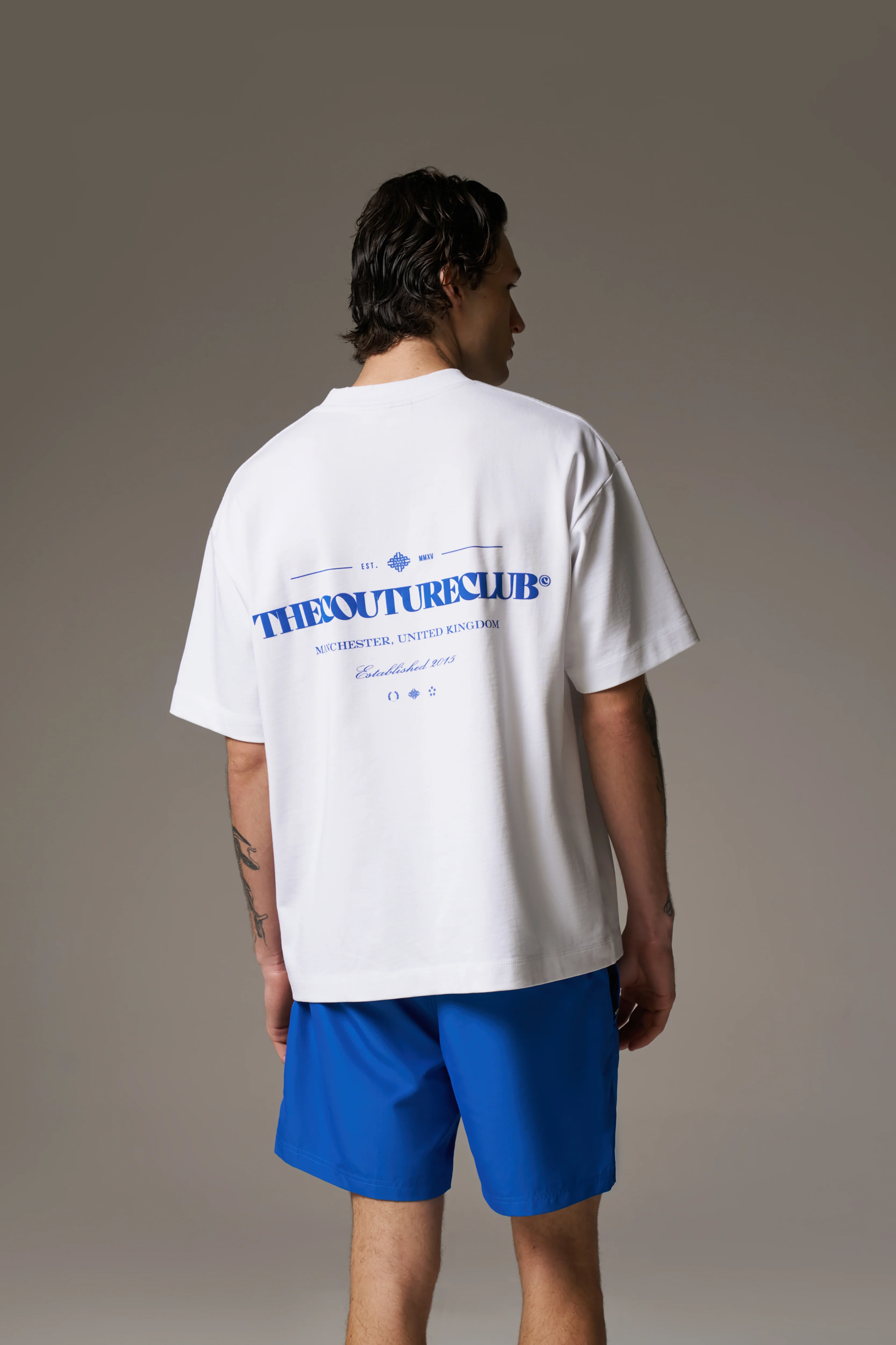 COPYRIGHT MULTI GRAPHIC T-SHIRT - COBALT