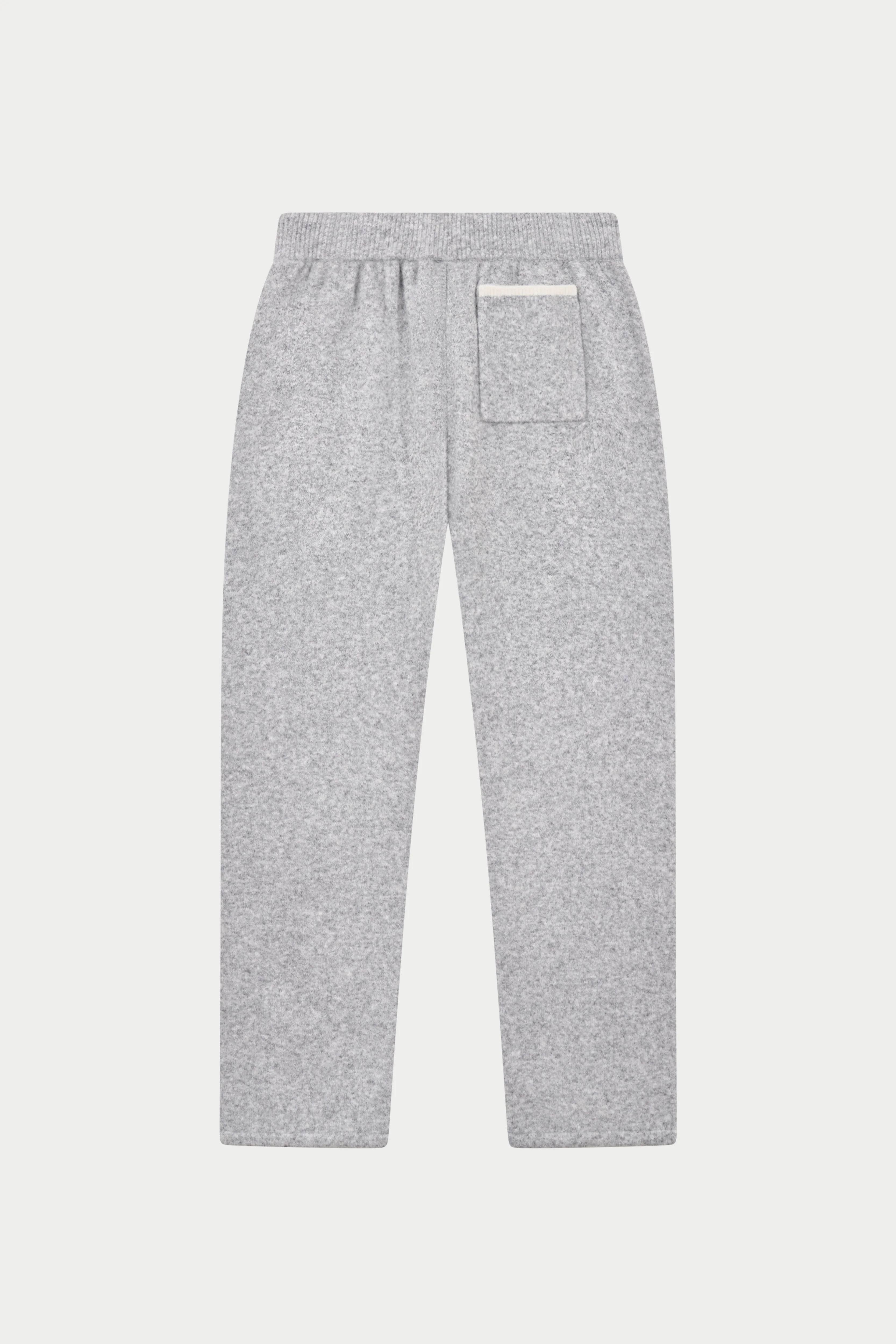 MONOGRAM EMBLEM KNITTED JOGGERS - GREY