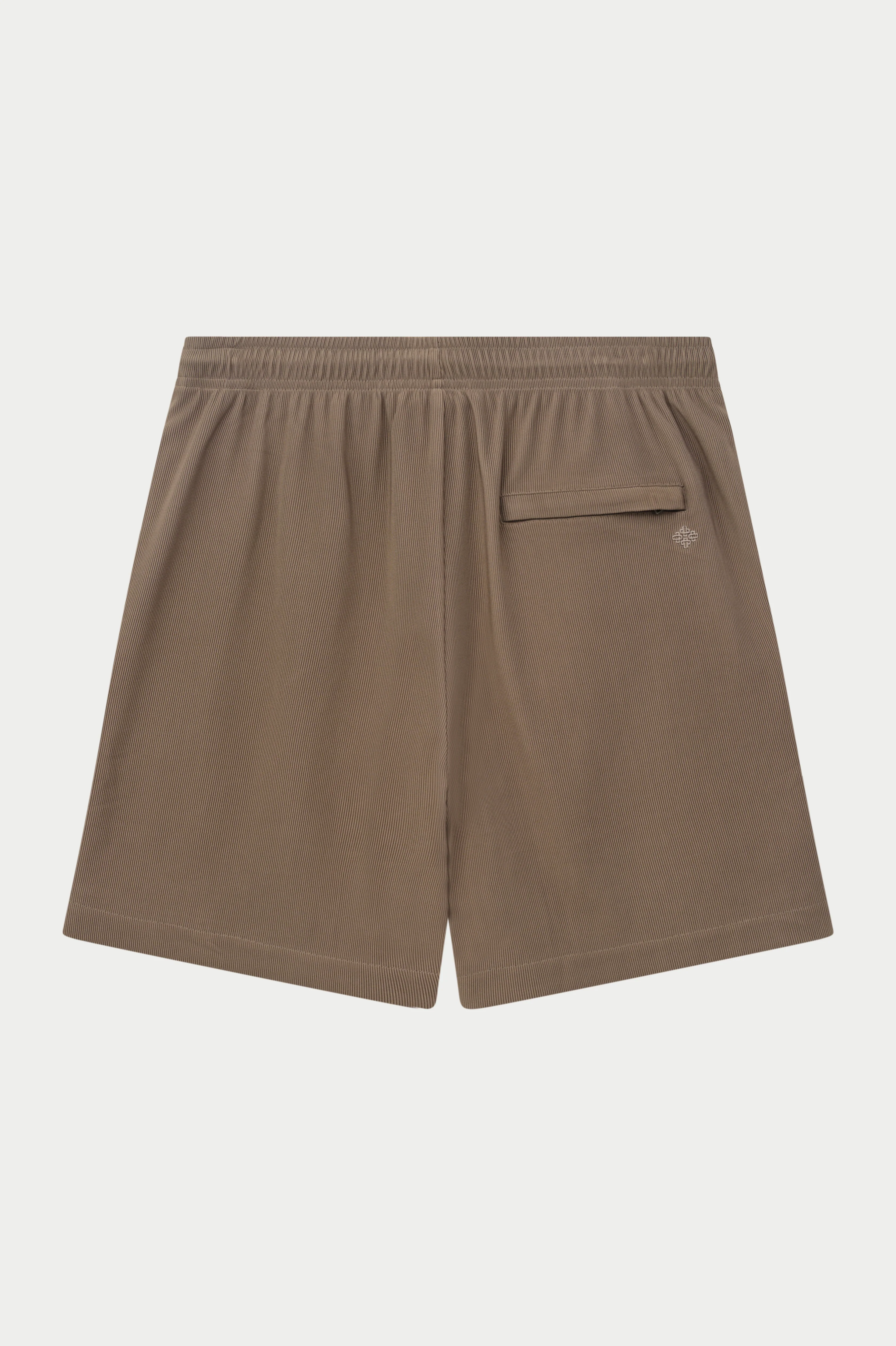RIBBED SHORTS - MINK