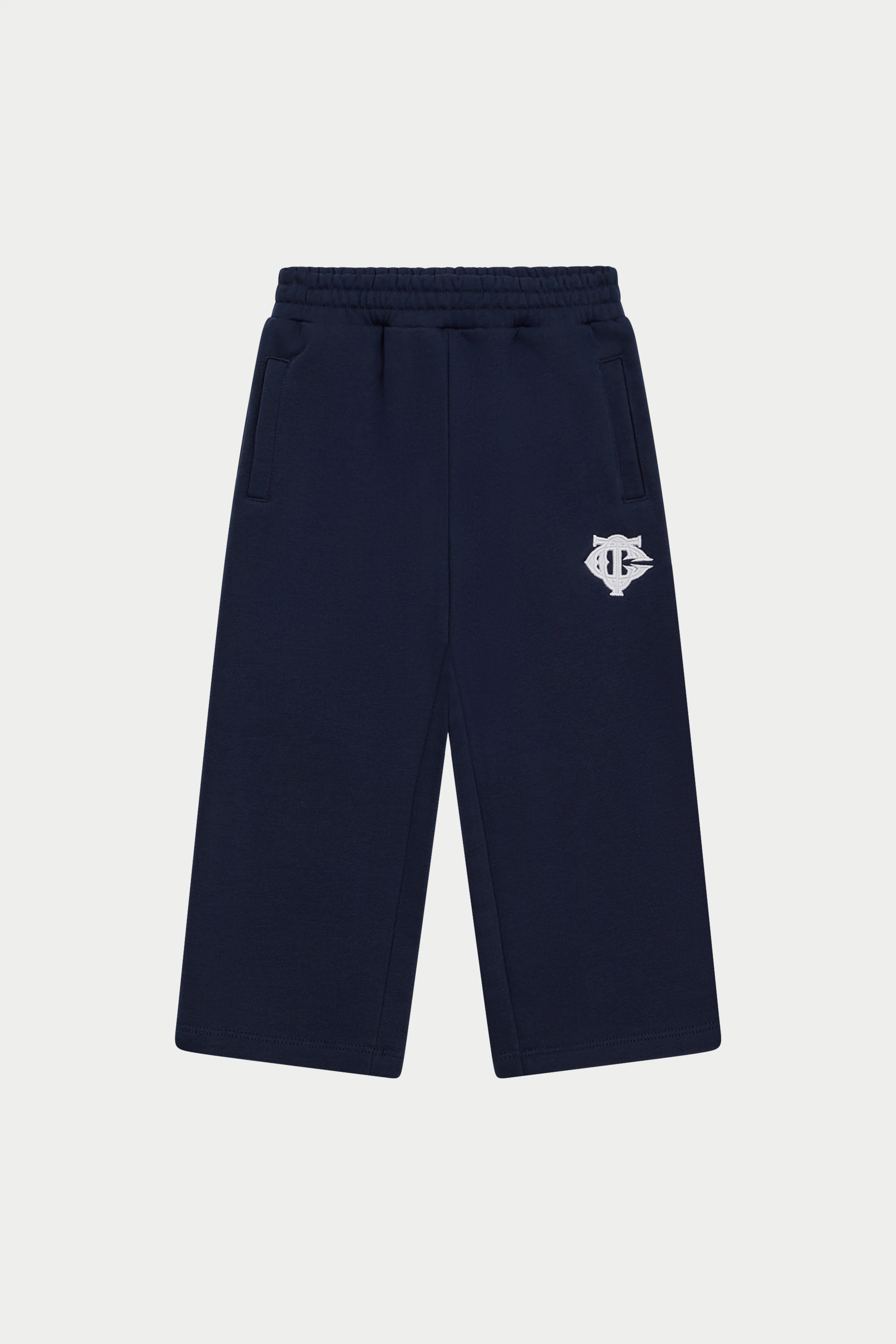 JUNIOR MONOGRAM EMBLEM APPLIQUE JOGGERS - NAVY