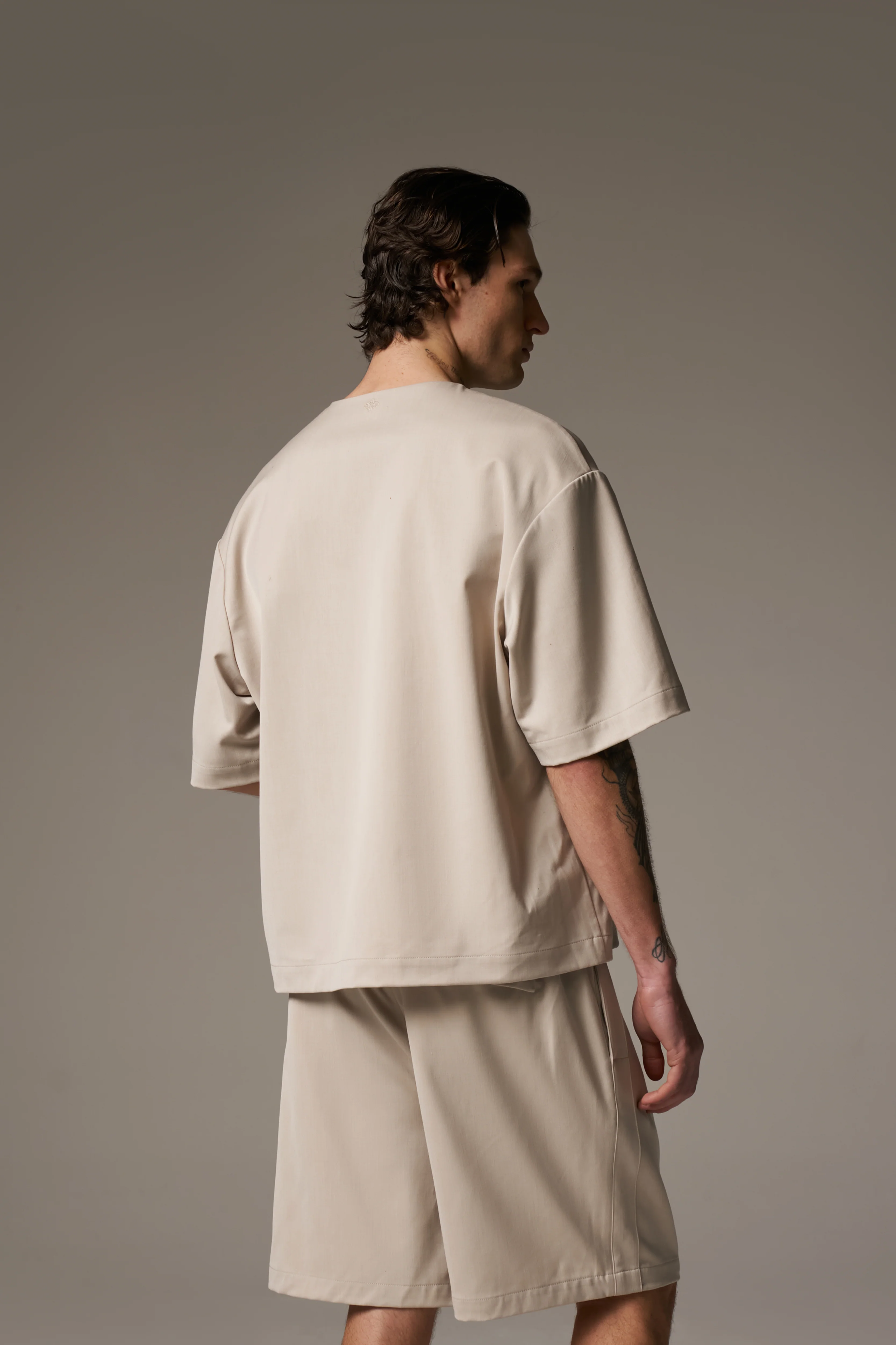 SMART WOVEN SHIRT - STONE