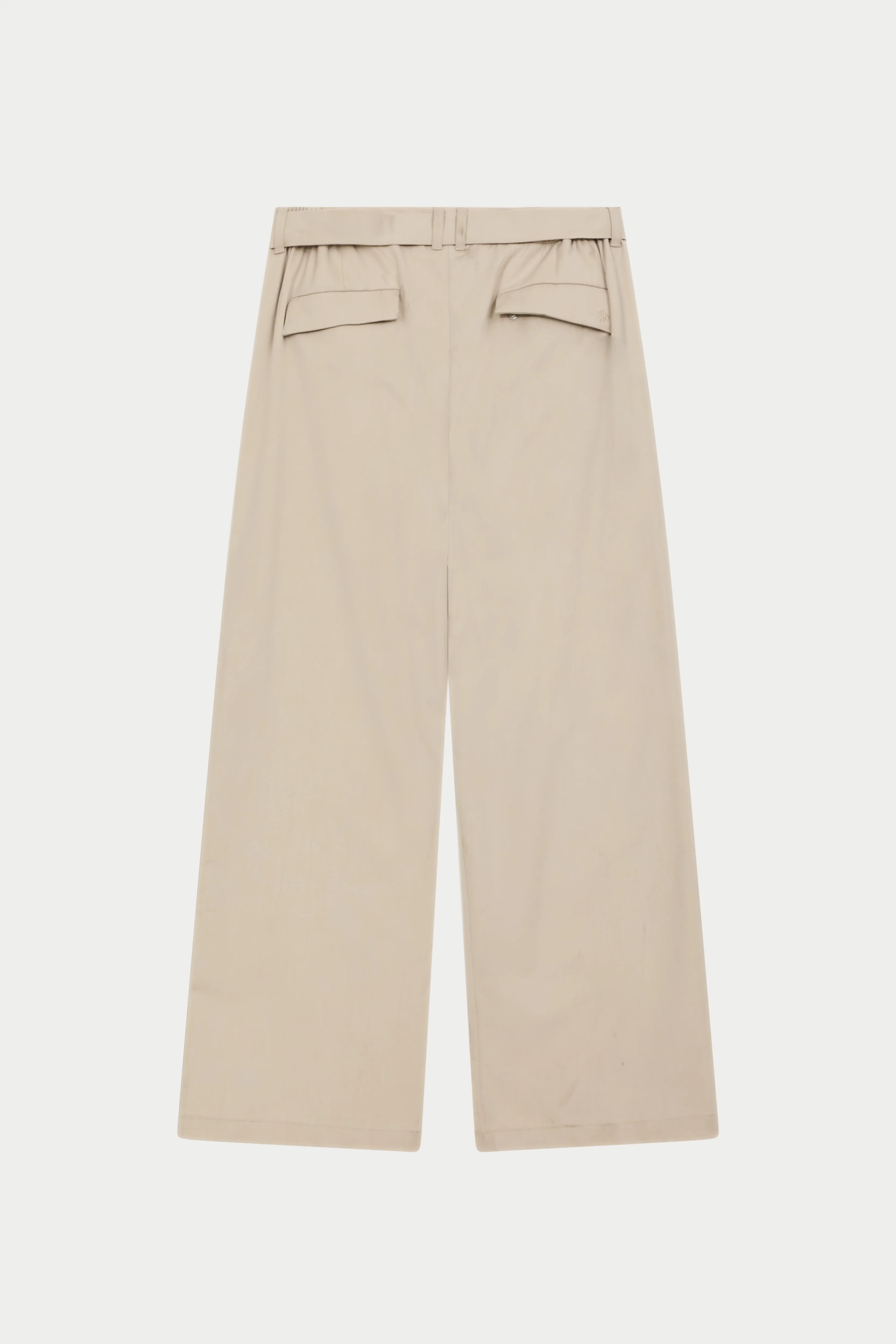 SMART TIE BELTED TROUSERS - STONE