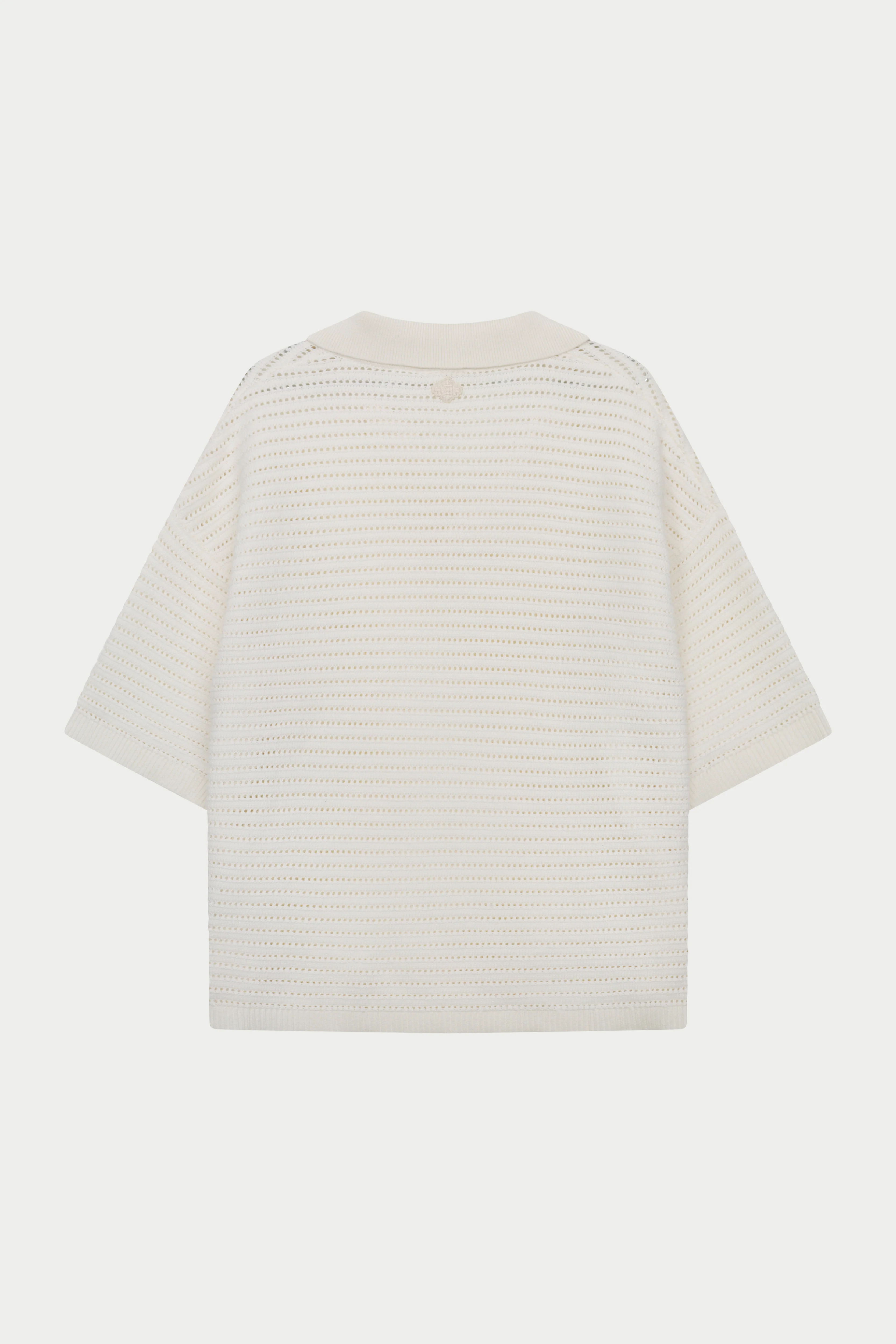 KNITTED POLO SHIRT - WHITE