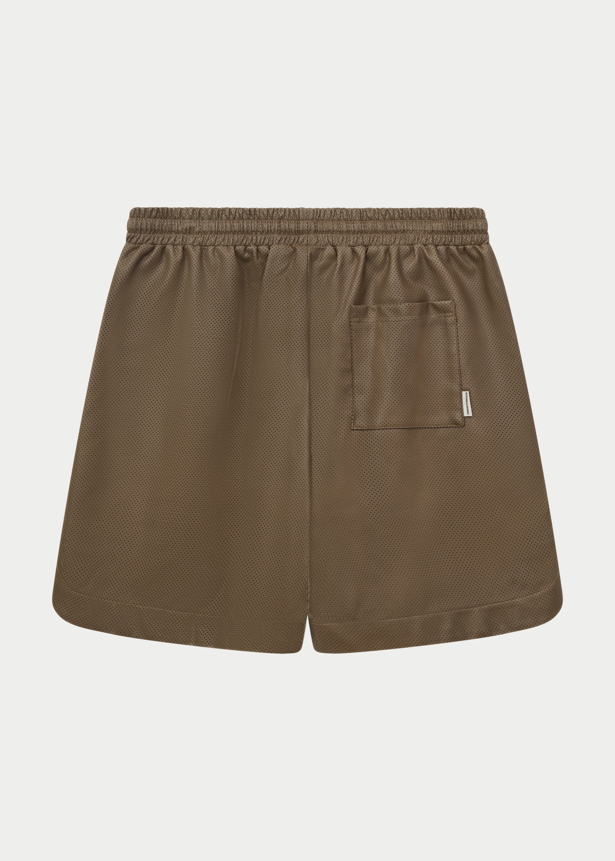 AIRTEX FAUX LEATHER SHORTS - BROWN