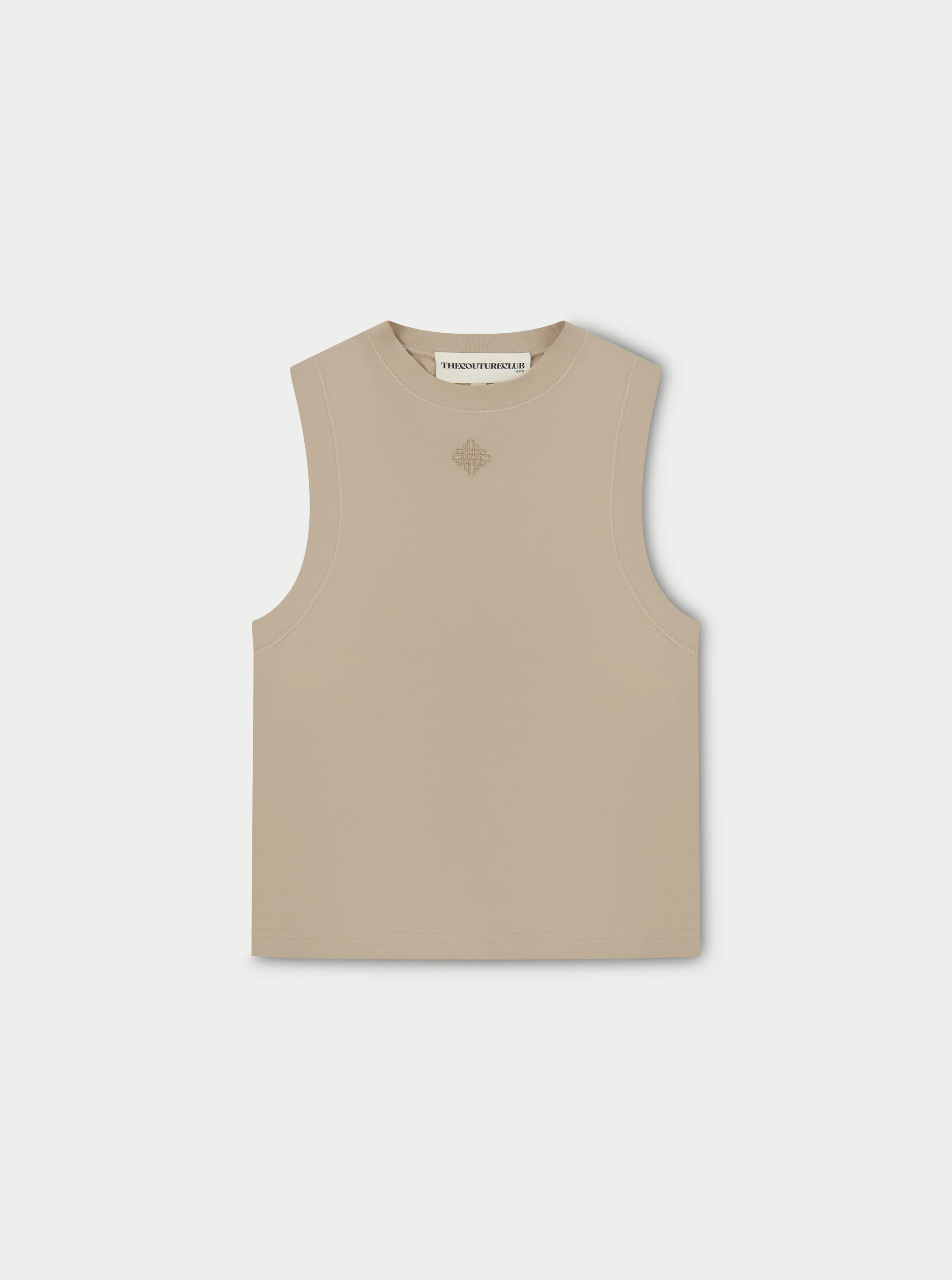 SOFT TOUCH HIGH NECK EMBLEM RACER - BEIGE