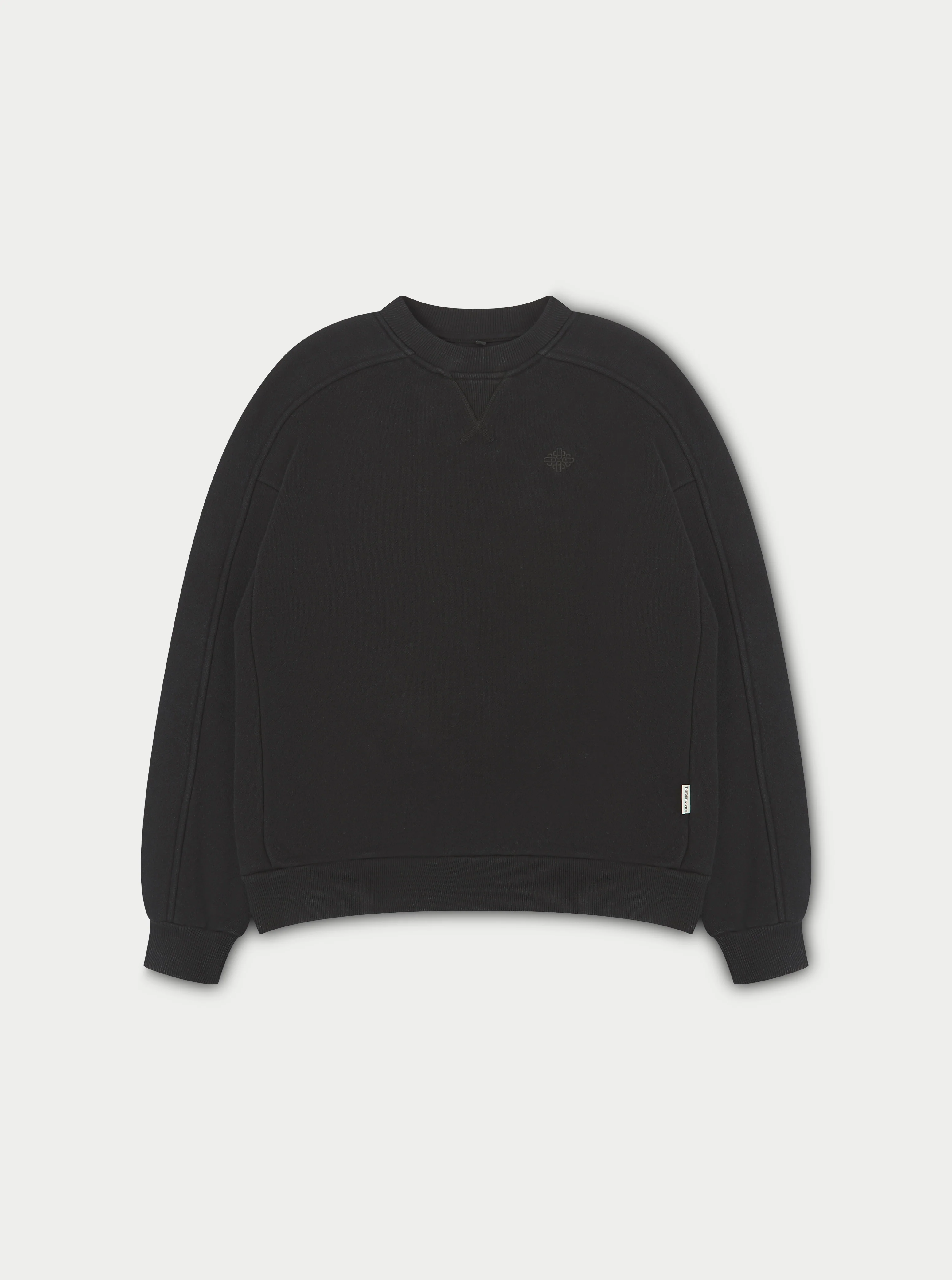LAUNDERED CLASSICS SEAM DETAIL SWEATSHIRT - WASHED BLACK
