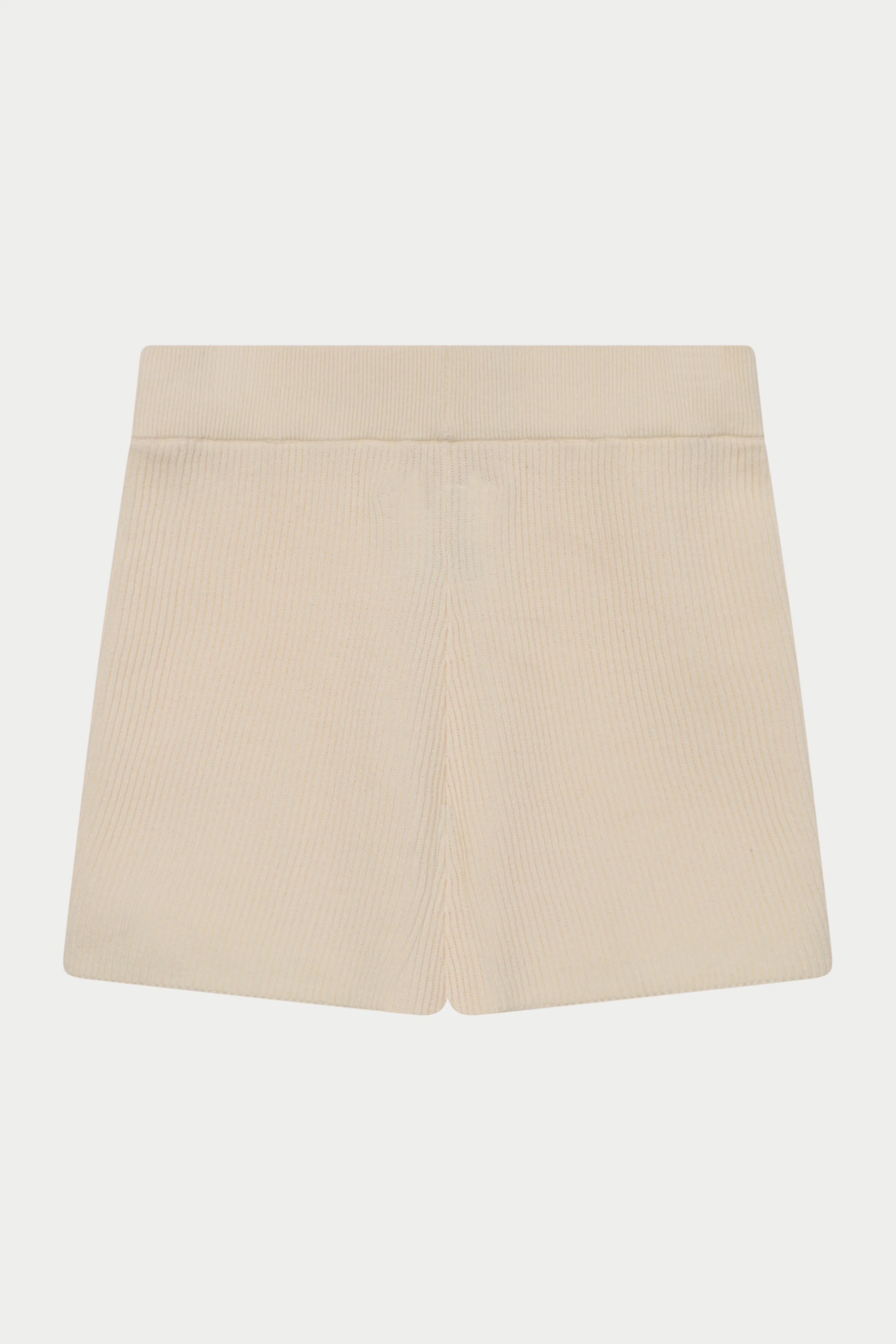 KNITTED MINI SHORTS - BUTTERMILK