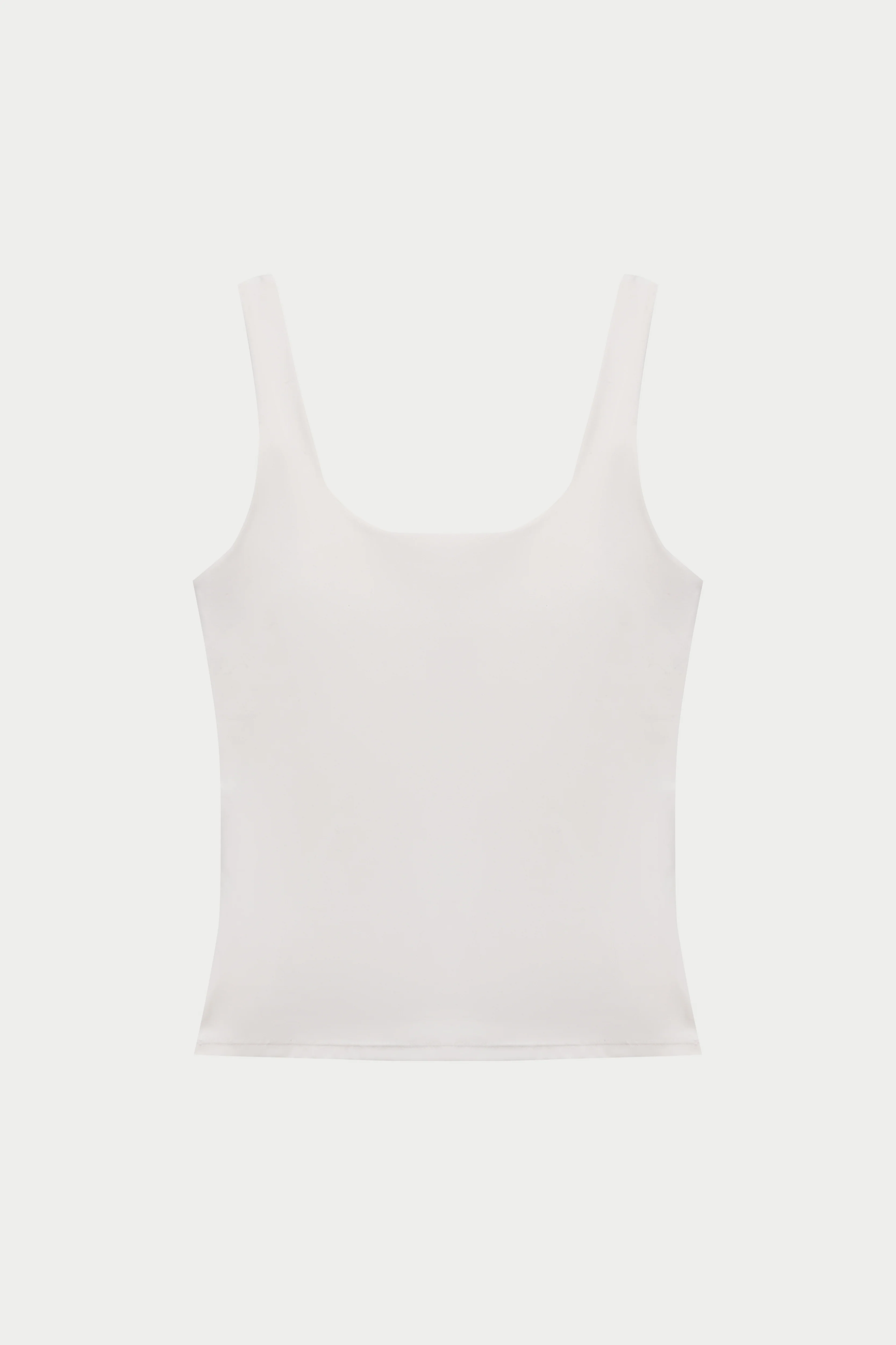 SCULPTING STRETCH SCOOP NECK SPORTS TOP - WHITE