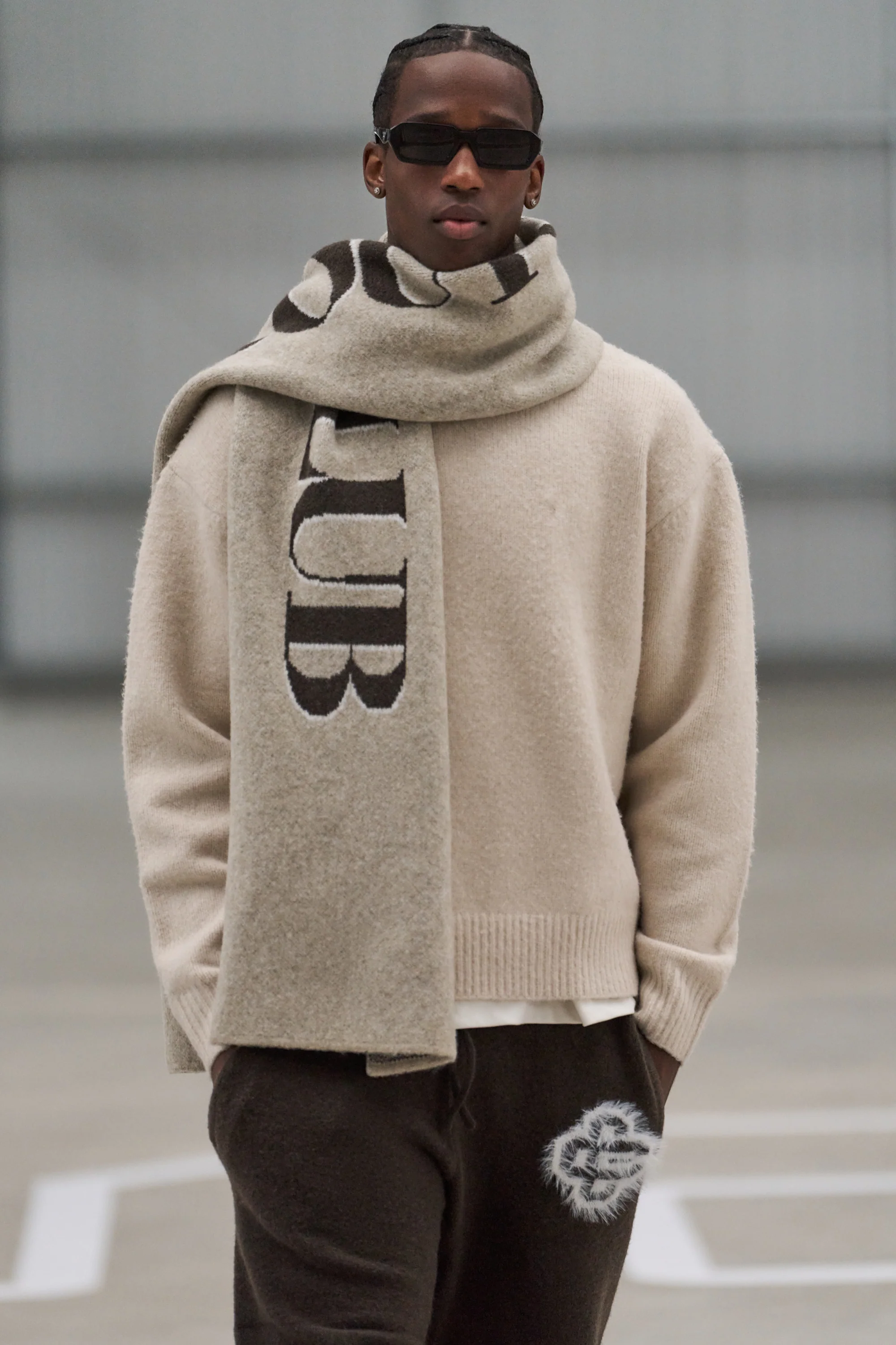 COPYRIGHT BRUSHED KNIT JUMPER - OFF WHITE