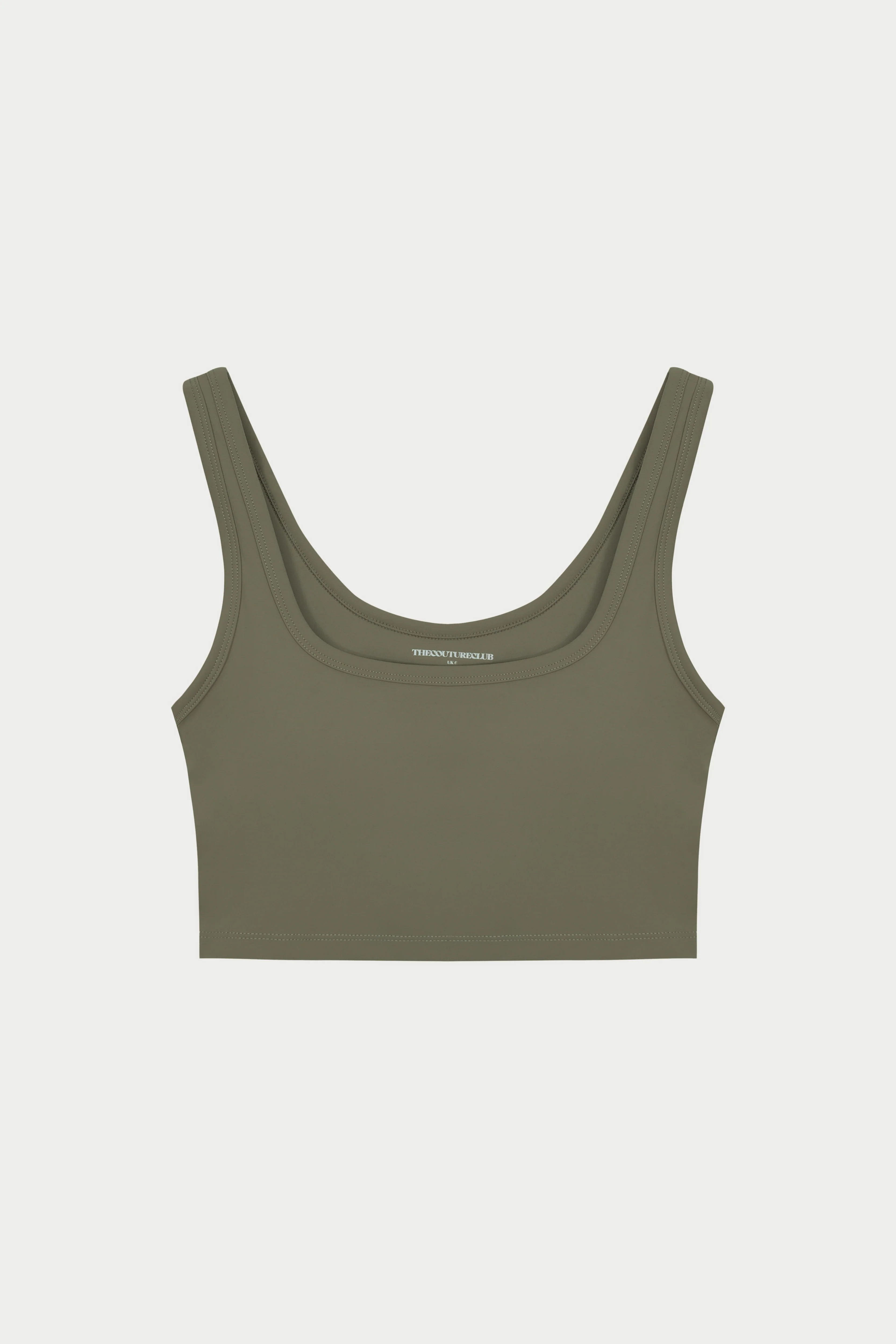 SCULPTING STRETCH EMBLEM SPORTS BRA - KHAKI