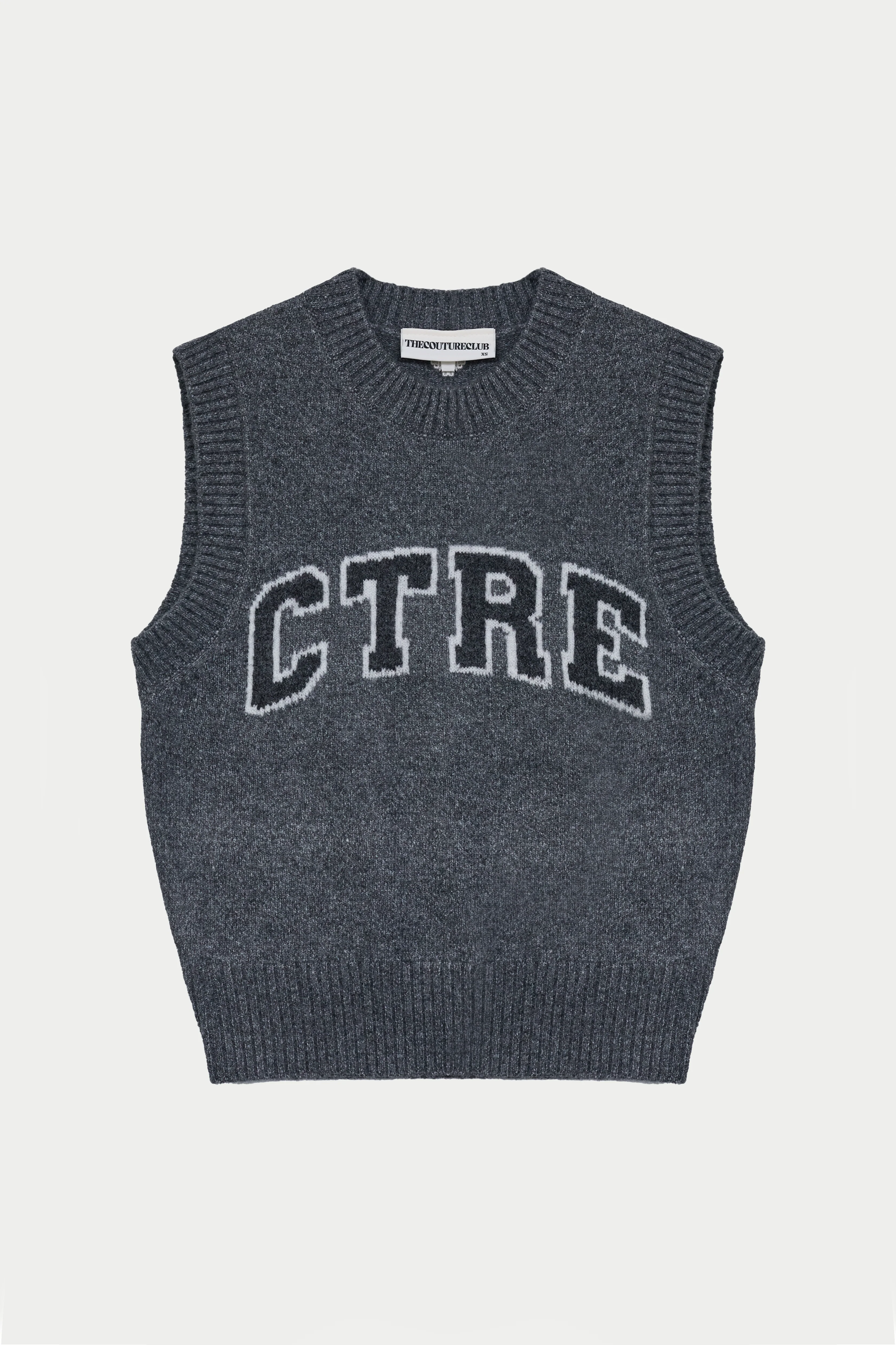 CTRE KNITTED VEST - GREY