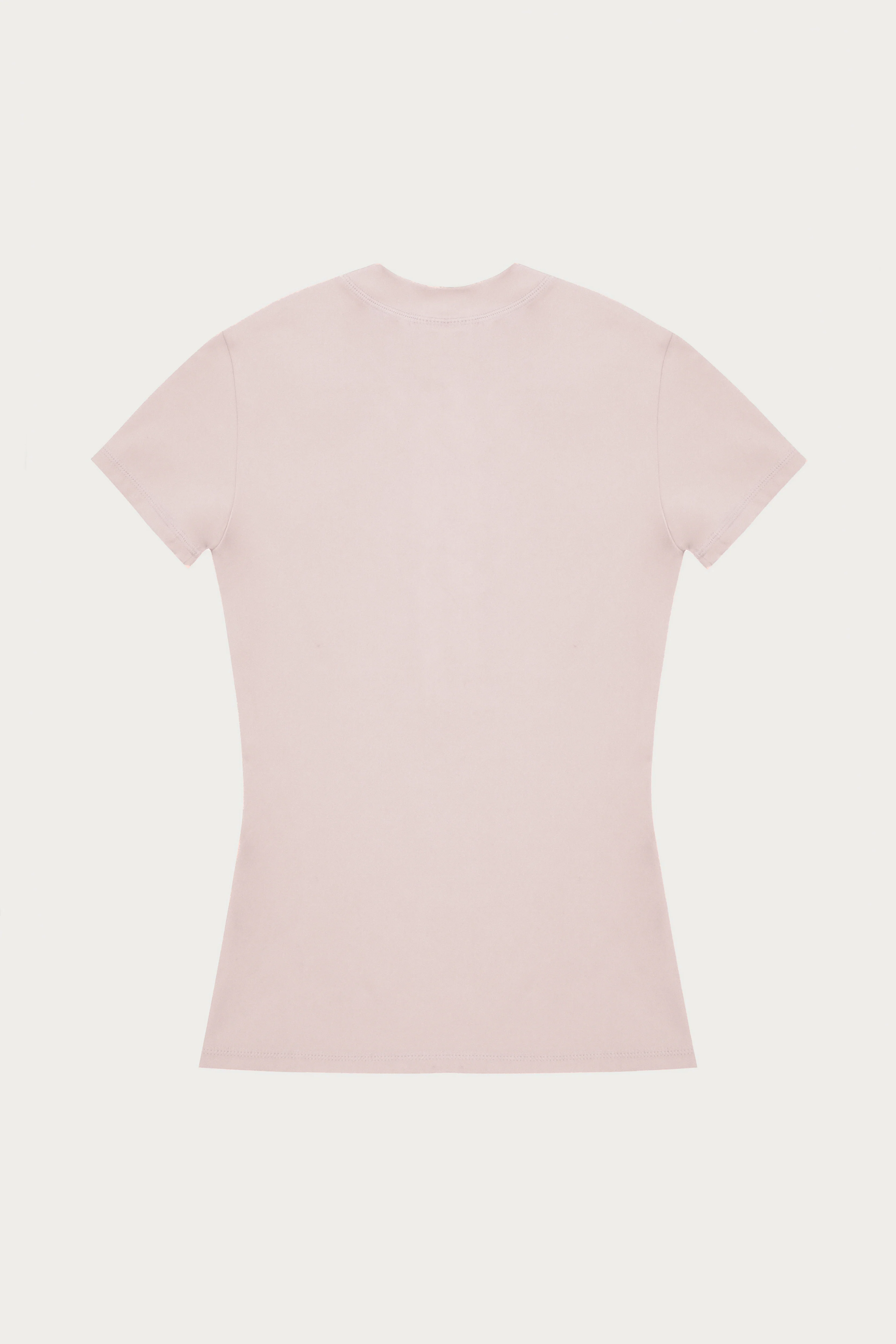 SCULPTING STRETCH EMBLEM BABY TEE - PINK