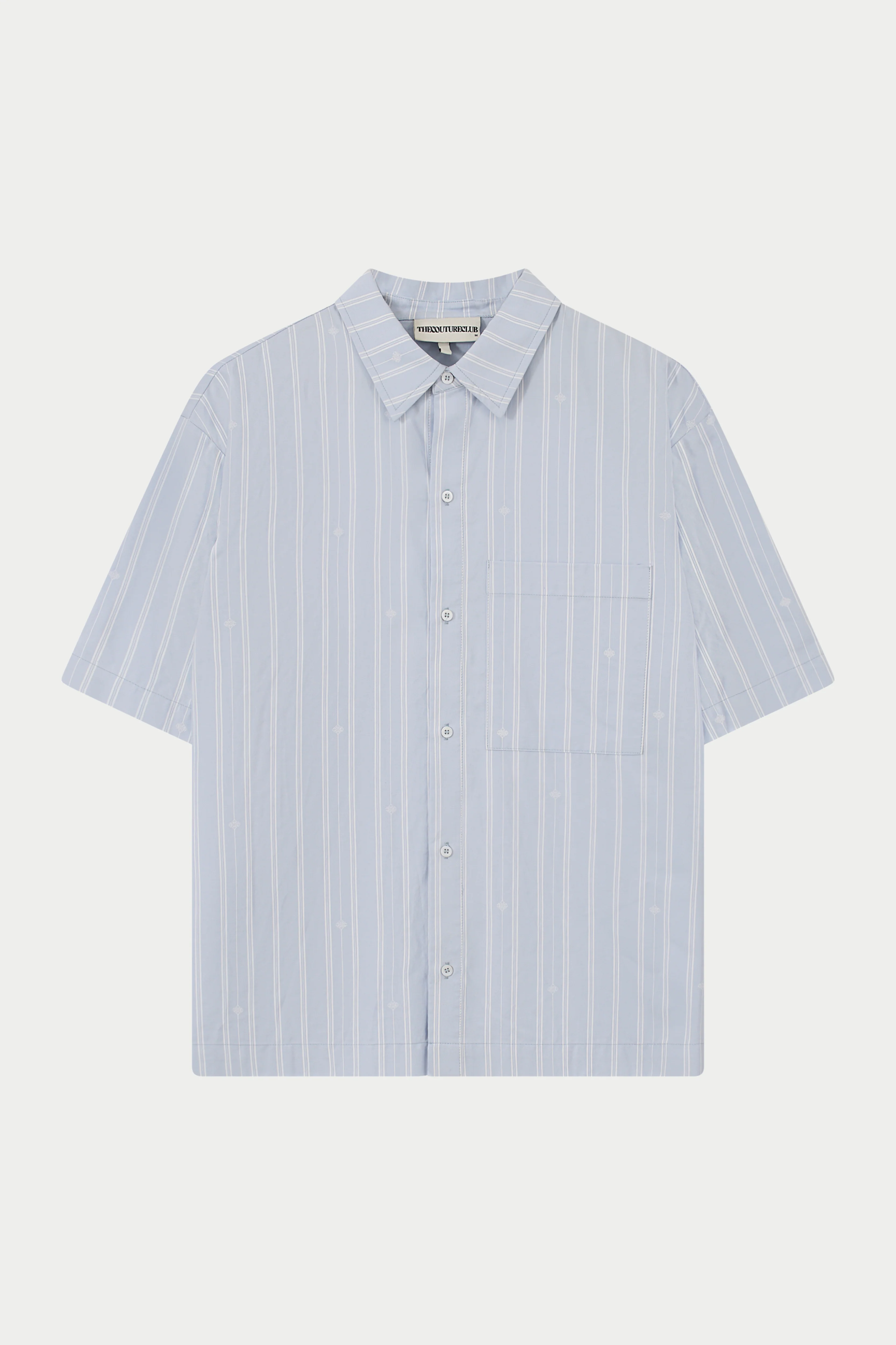 EMBLEM STRIPE SHIRT - BLUE