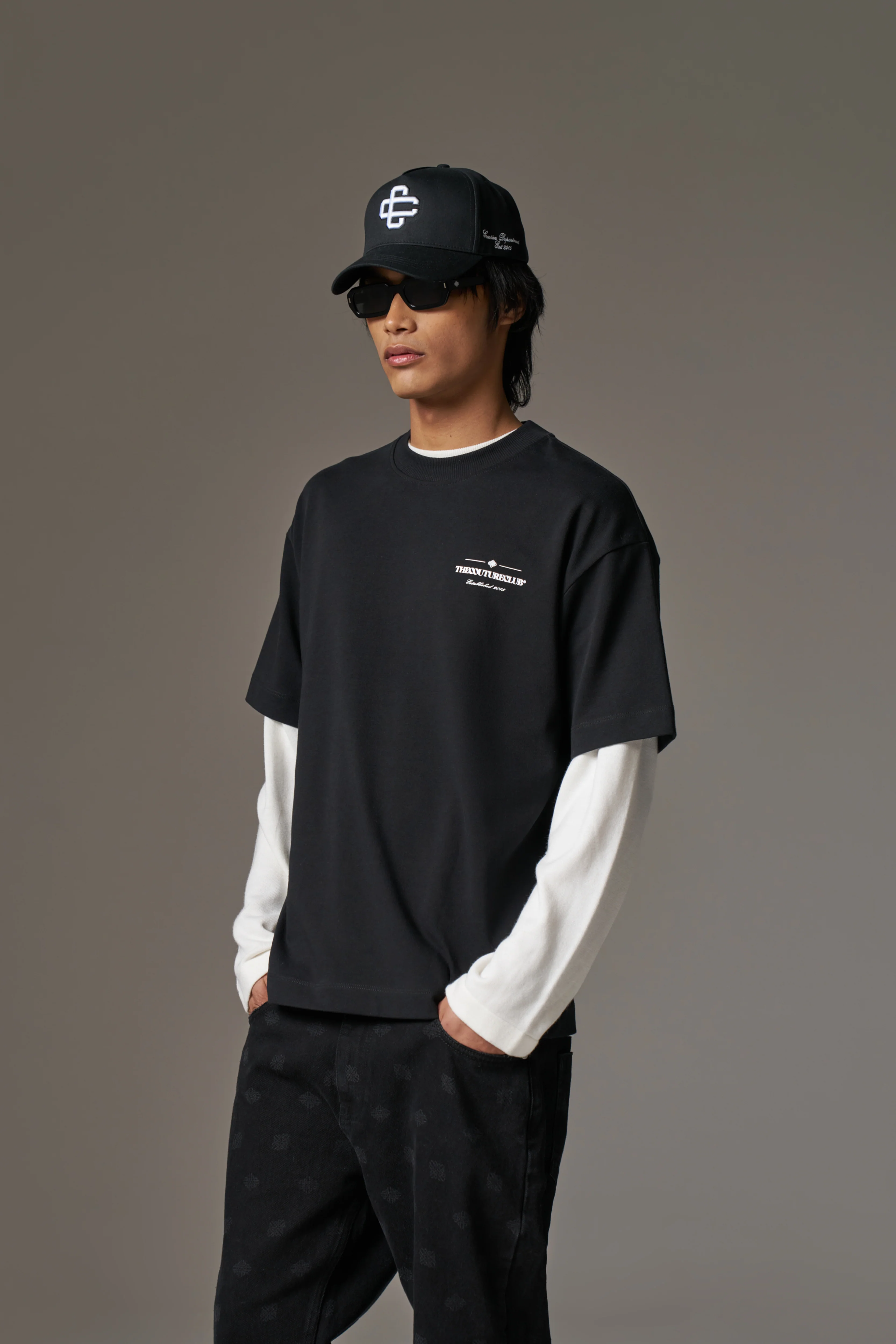 COPYRIGHT MULTI GRAPHIC T-SHIRT - BLACK