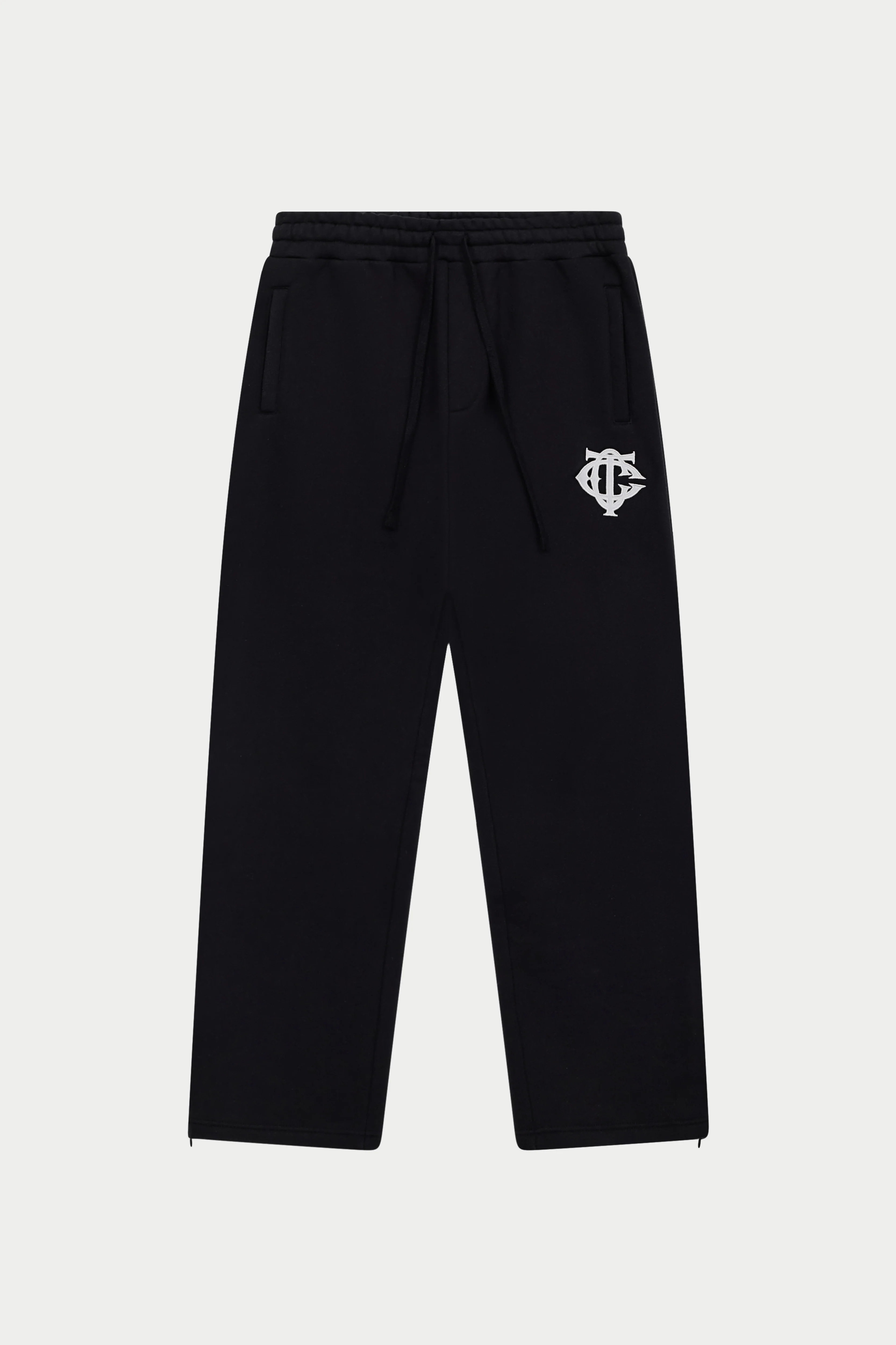 HEAVYWEIGHT MONOGRAM EMBLEM JOGGERS - BLACK