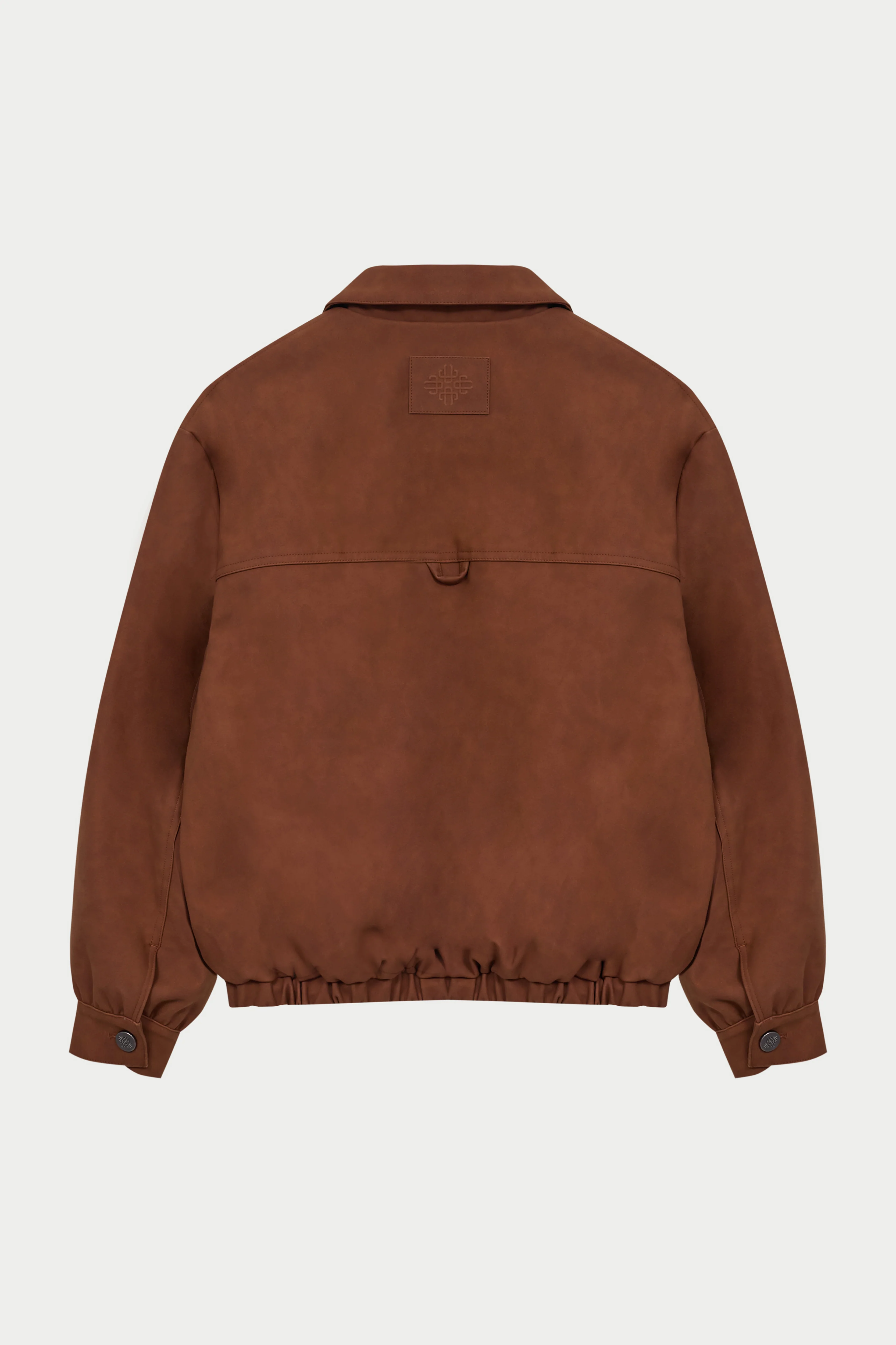 OVERSIZED FAUX SUEDE WESTERN JACKET - TAN