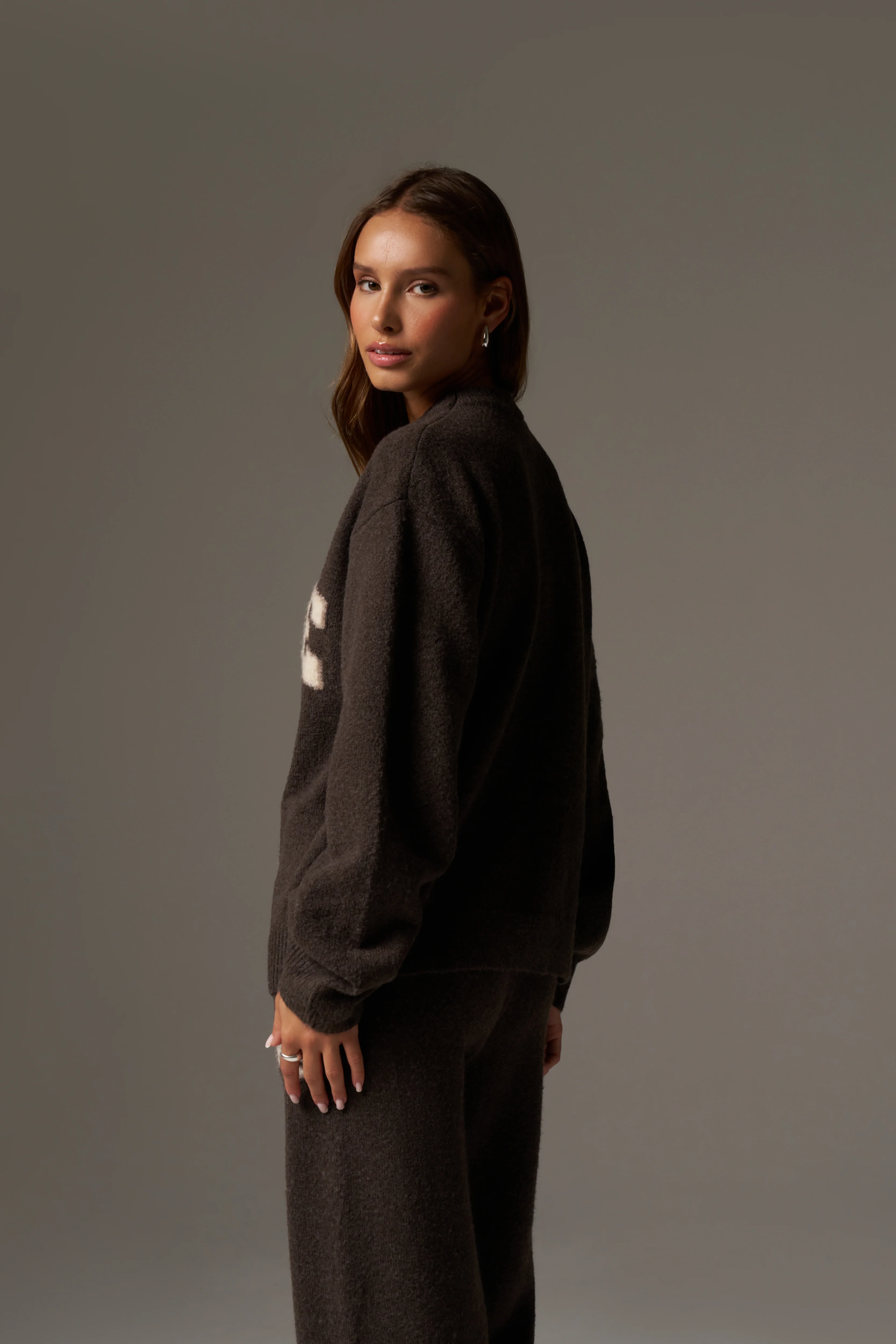 CTRE KNITTED SWEATSHIRT - BROWN