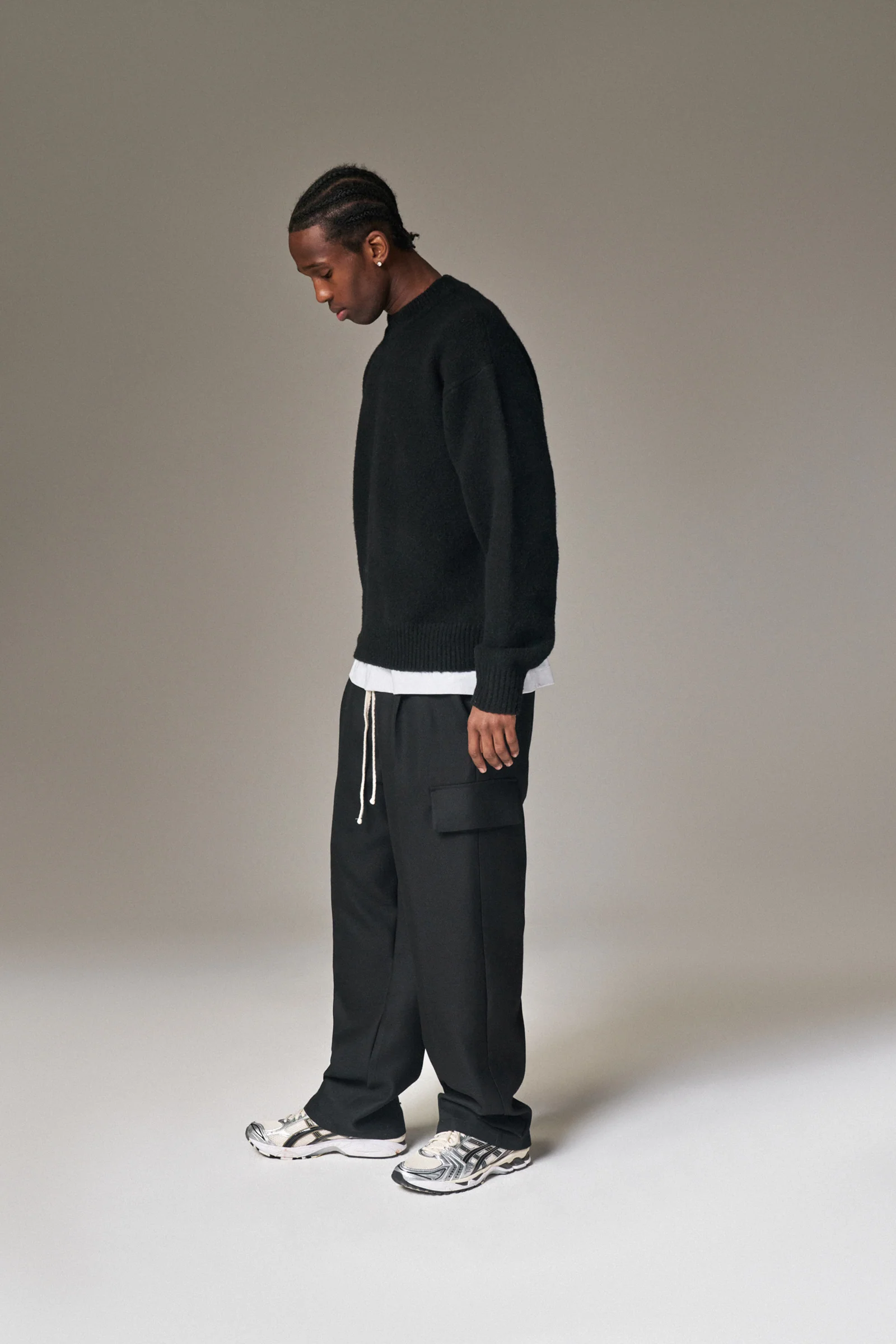 COPYRIGHT BRUSHED KNIT JUMPER - BLACK