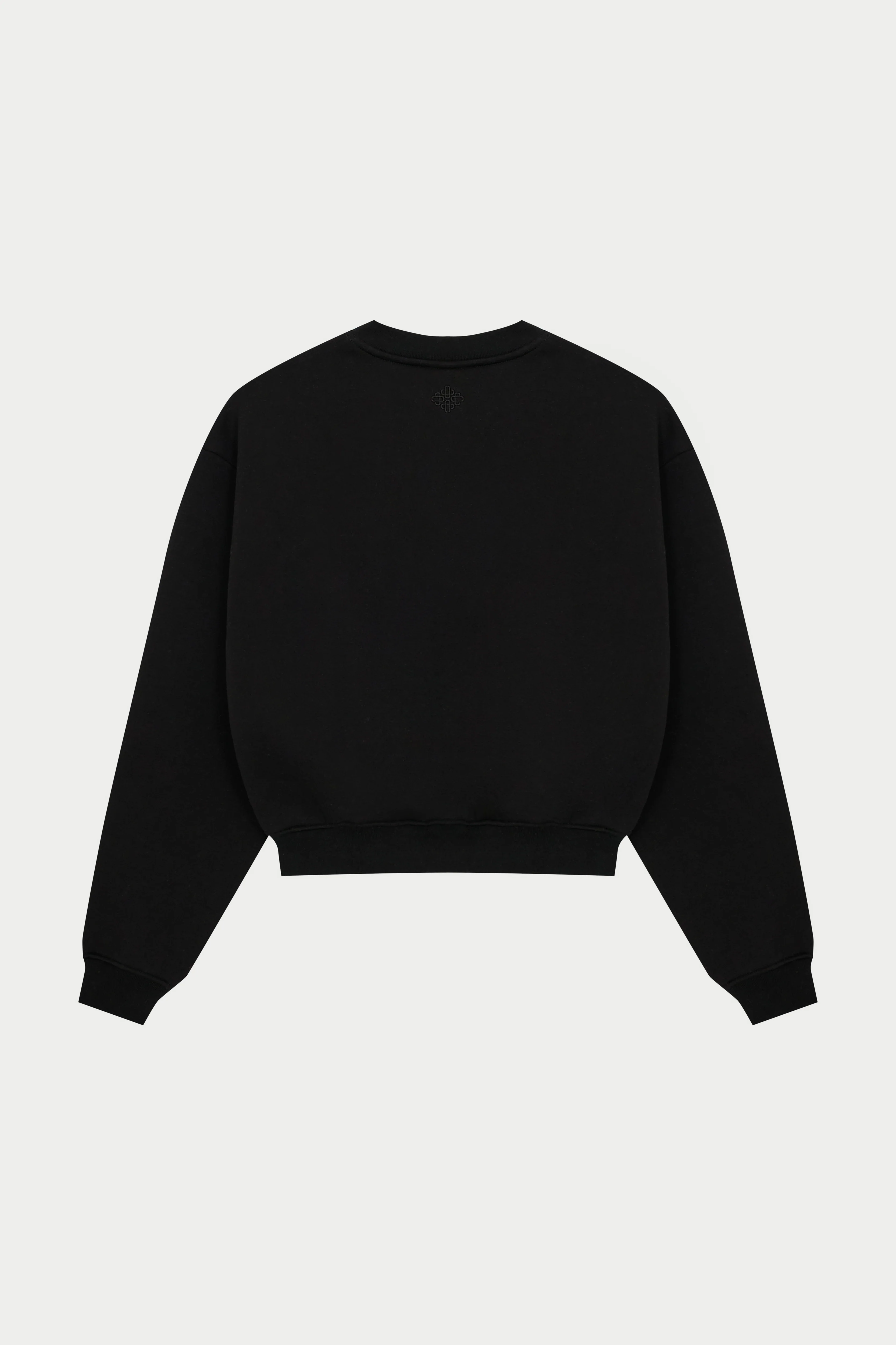 EMBROIDERED CREST SWEATSHIRT - BLACK