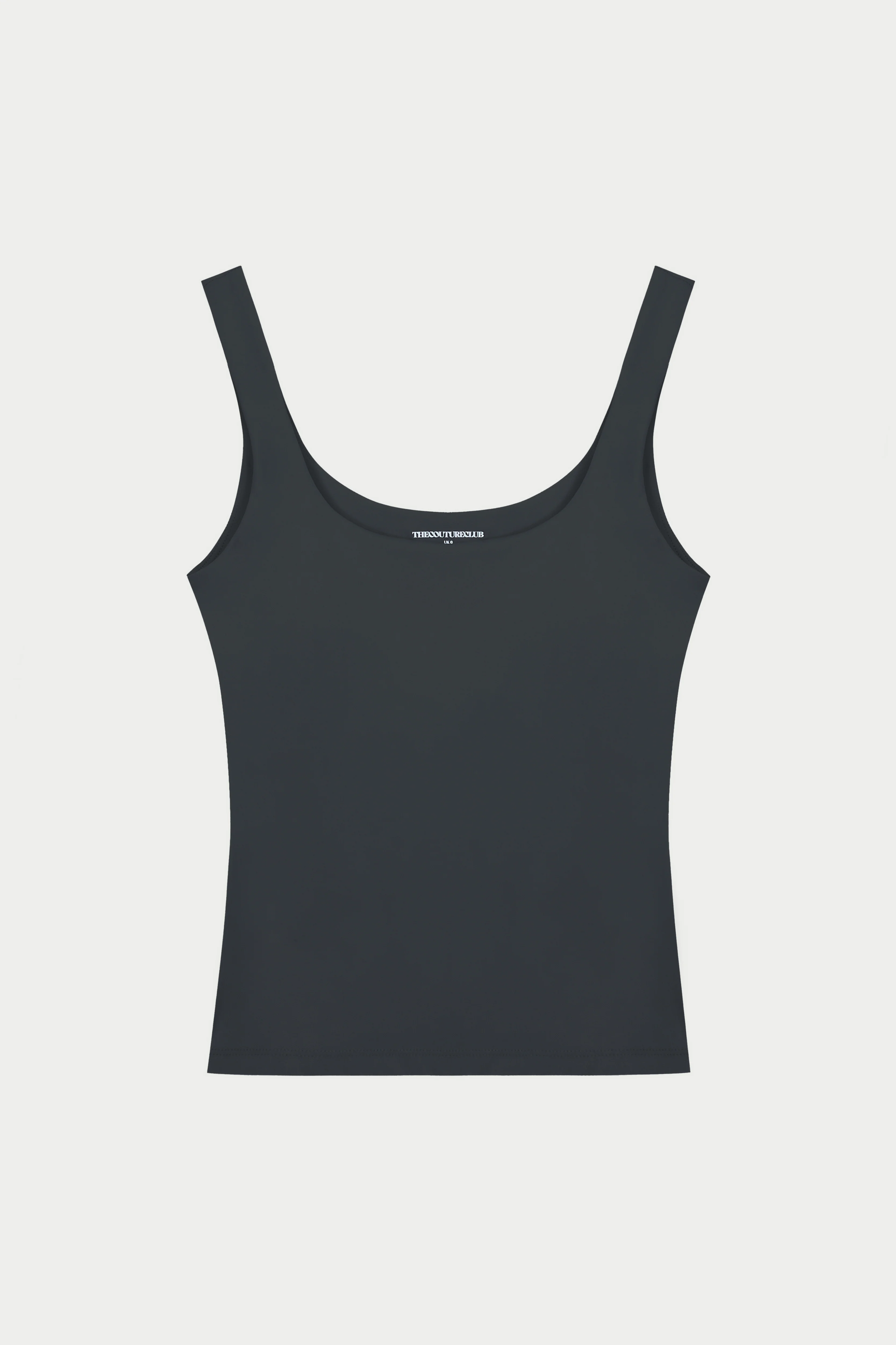 SCULPTING STRETCH SCOOP NECK SPORTS TOP - MIDNIGHT GREY