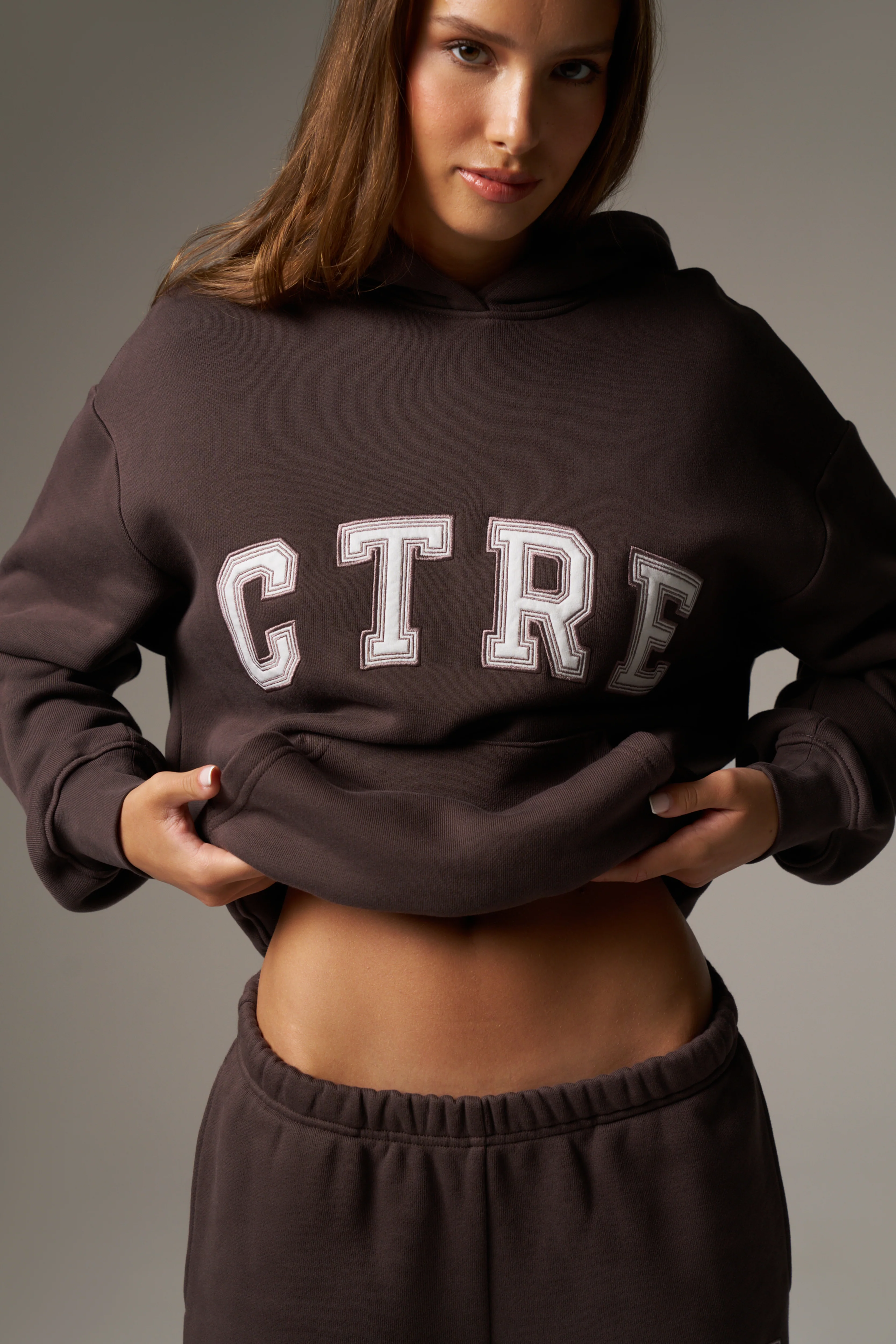 CTRE RELAXED HOODIE - BROWN