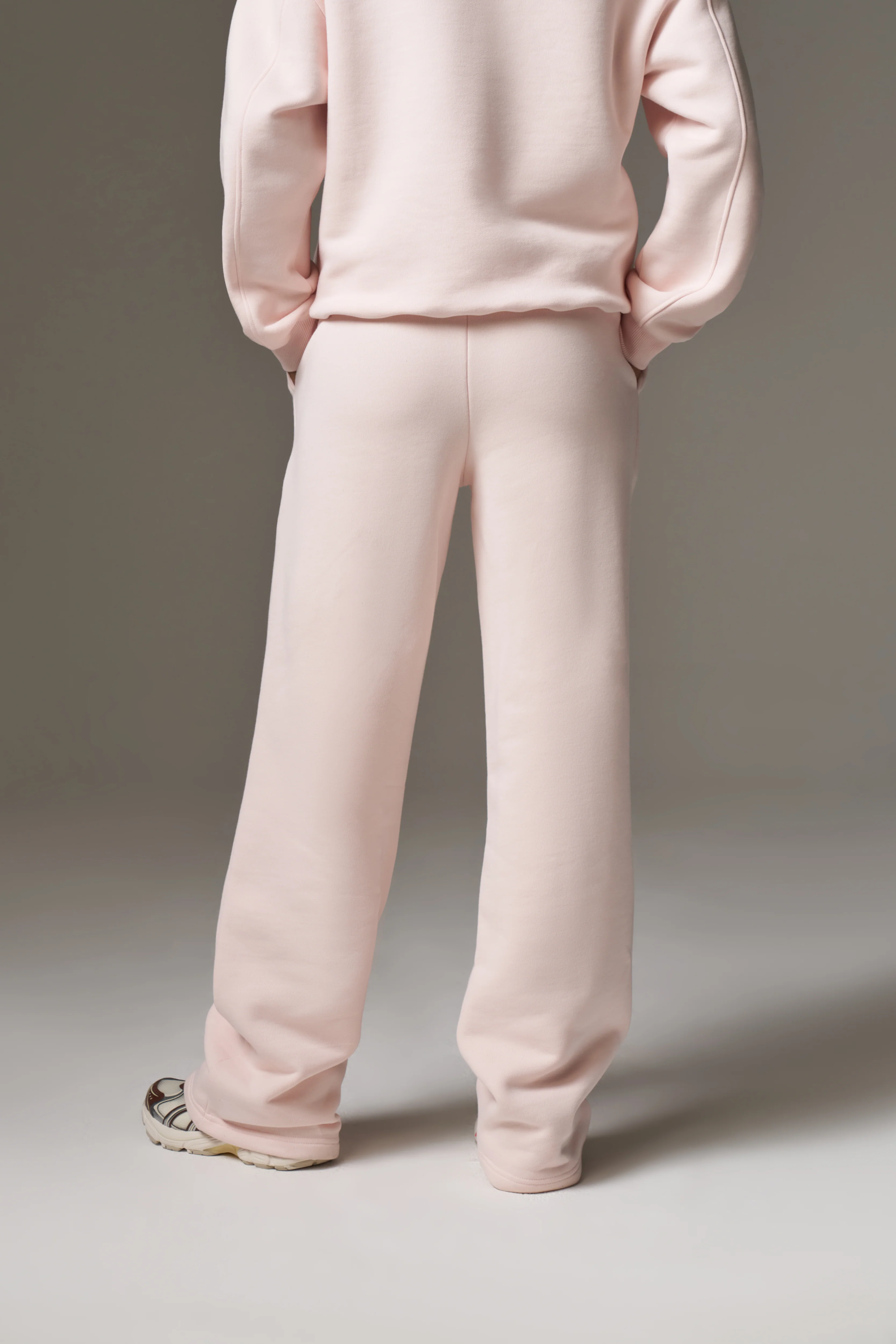 EMBOSSED STRAIGHT LEG JOGGERS - PINK