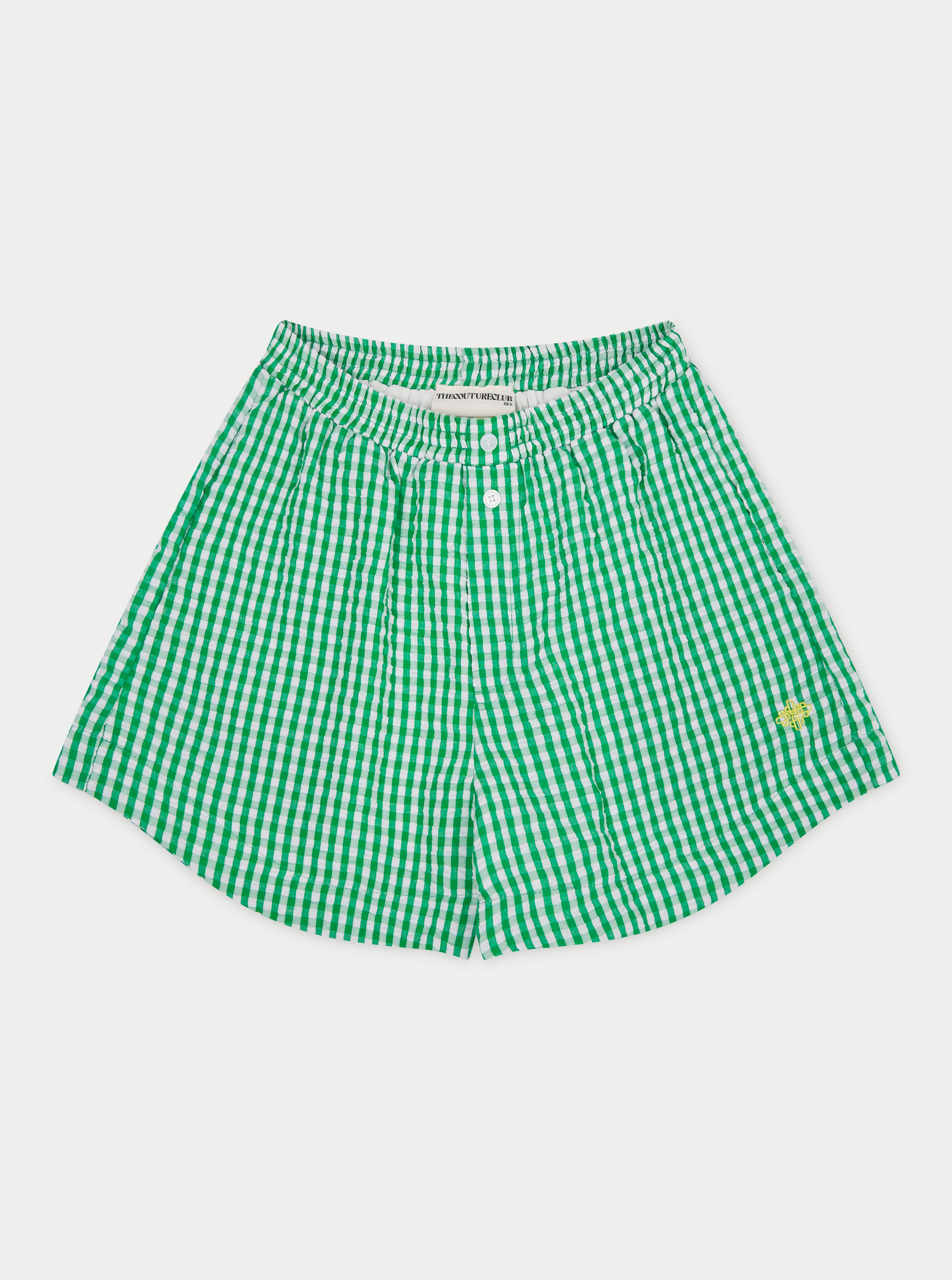 GINGHAM SHORTS - GREEN
