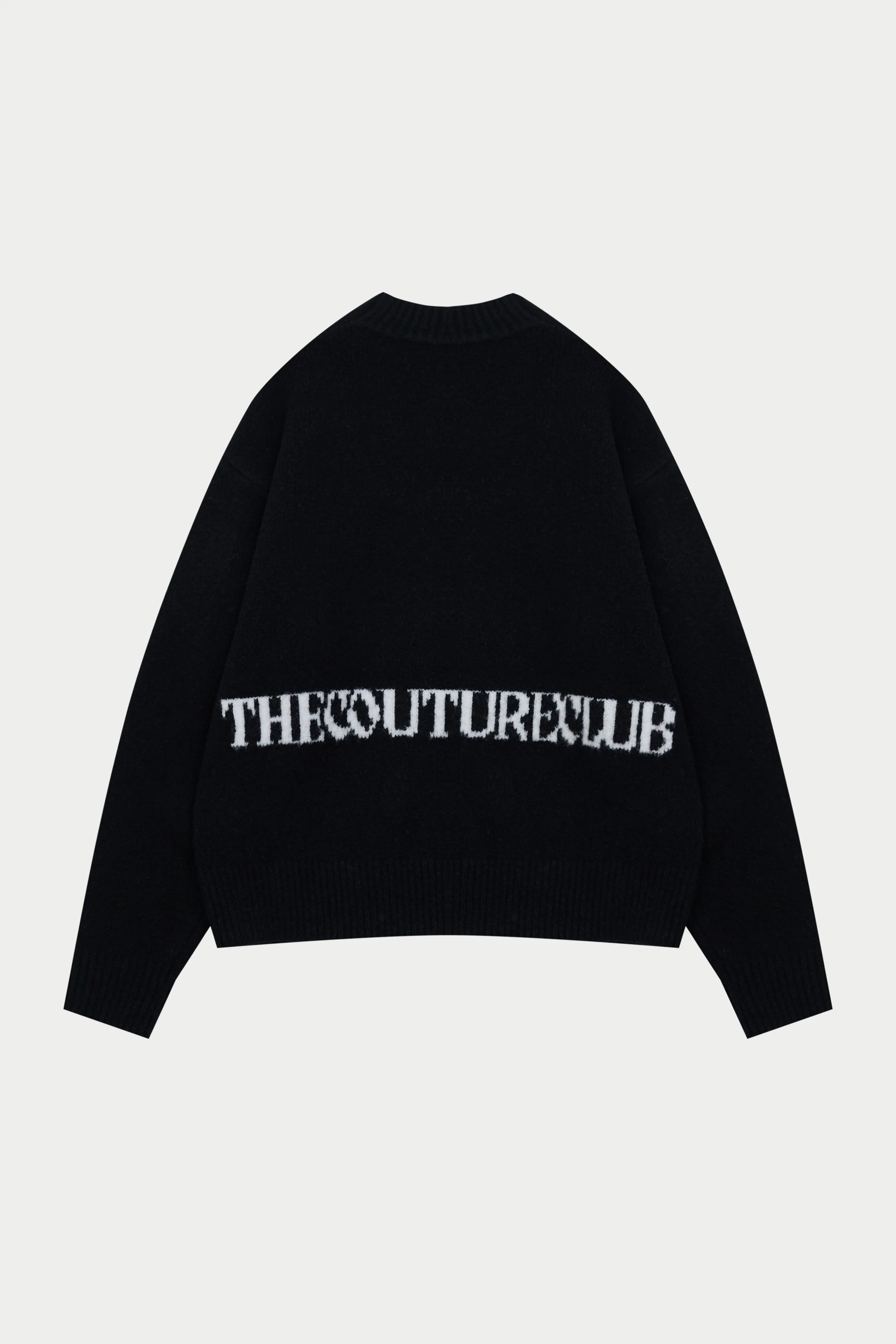 COPYRIGHT BRUSHED KNIT JUMPER - BLACK