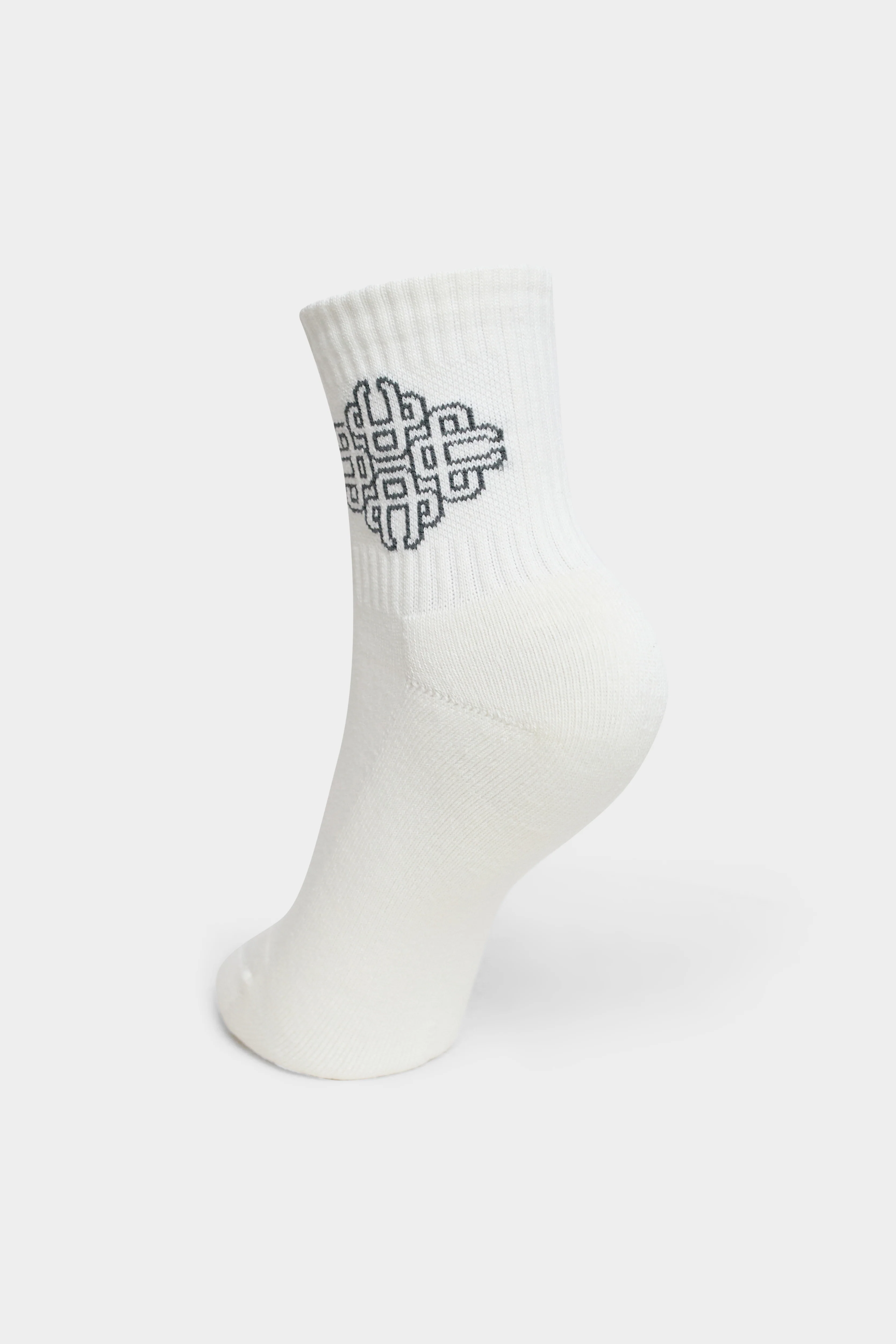 EMBLEM OUTLINE SOCKS - OFF WHITE