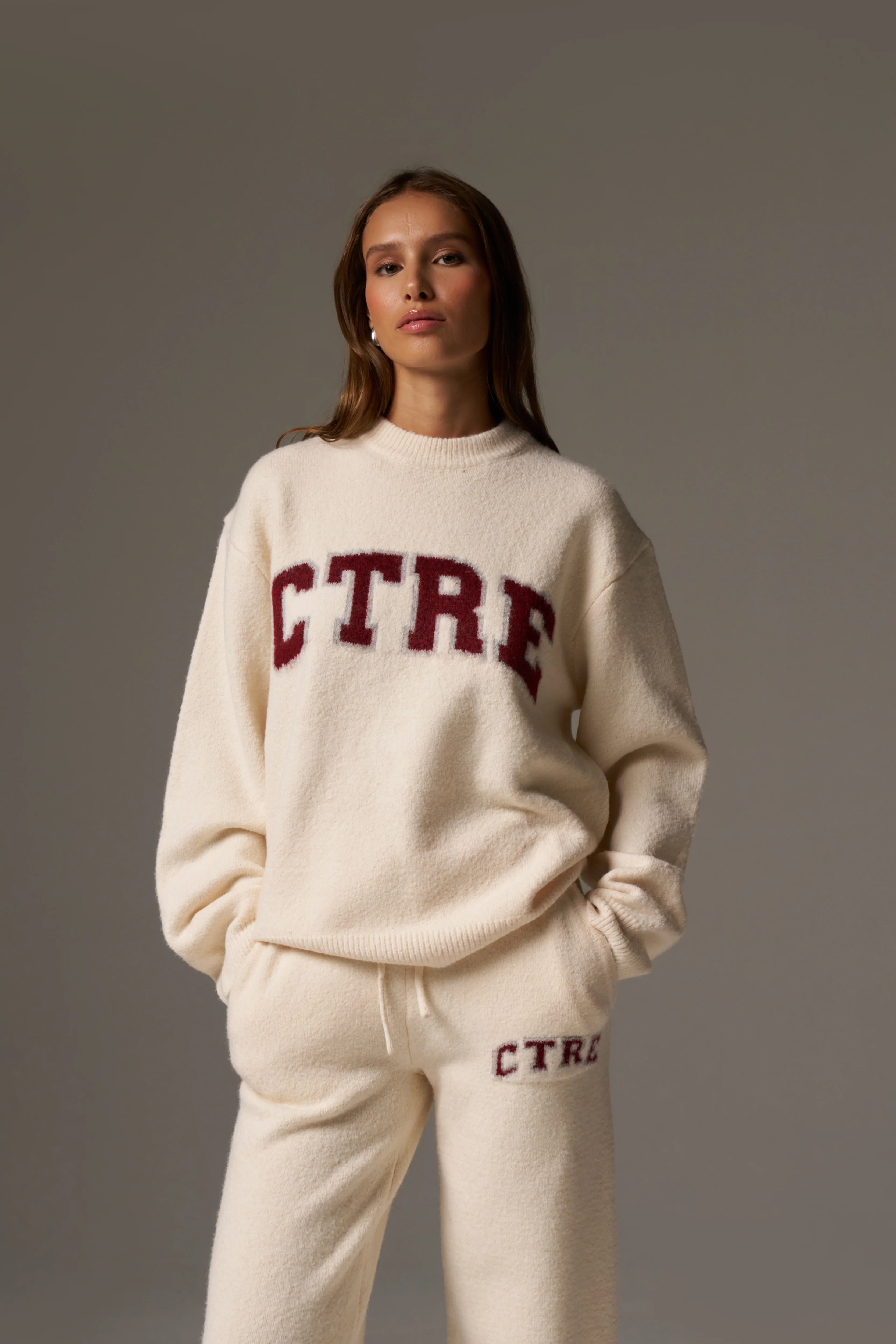 CTRE KNITTED SWEATSHIRT - OFF WHITE