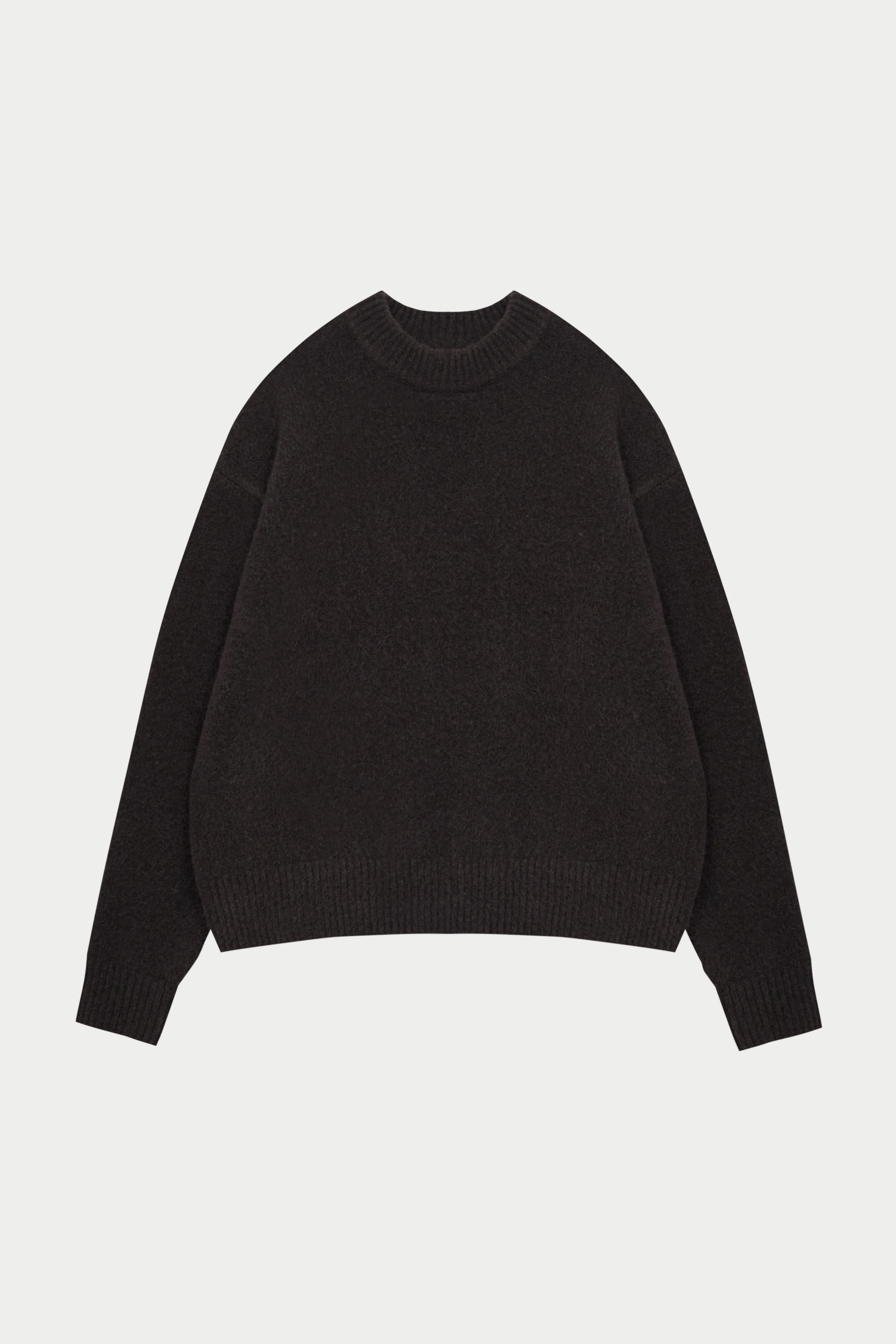 COPYRIGHT BRUSHED KNIT JUMPER - BROWN