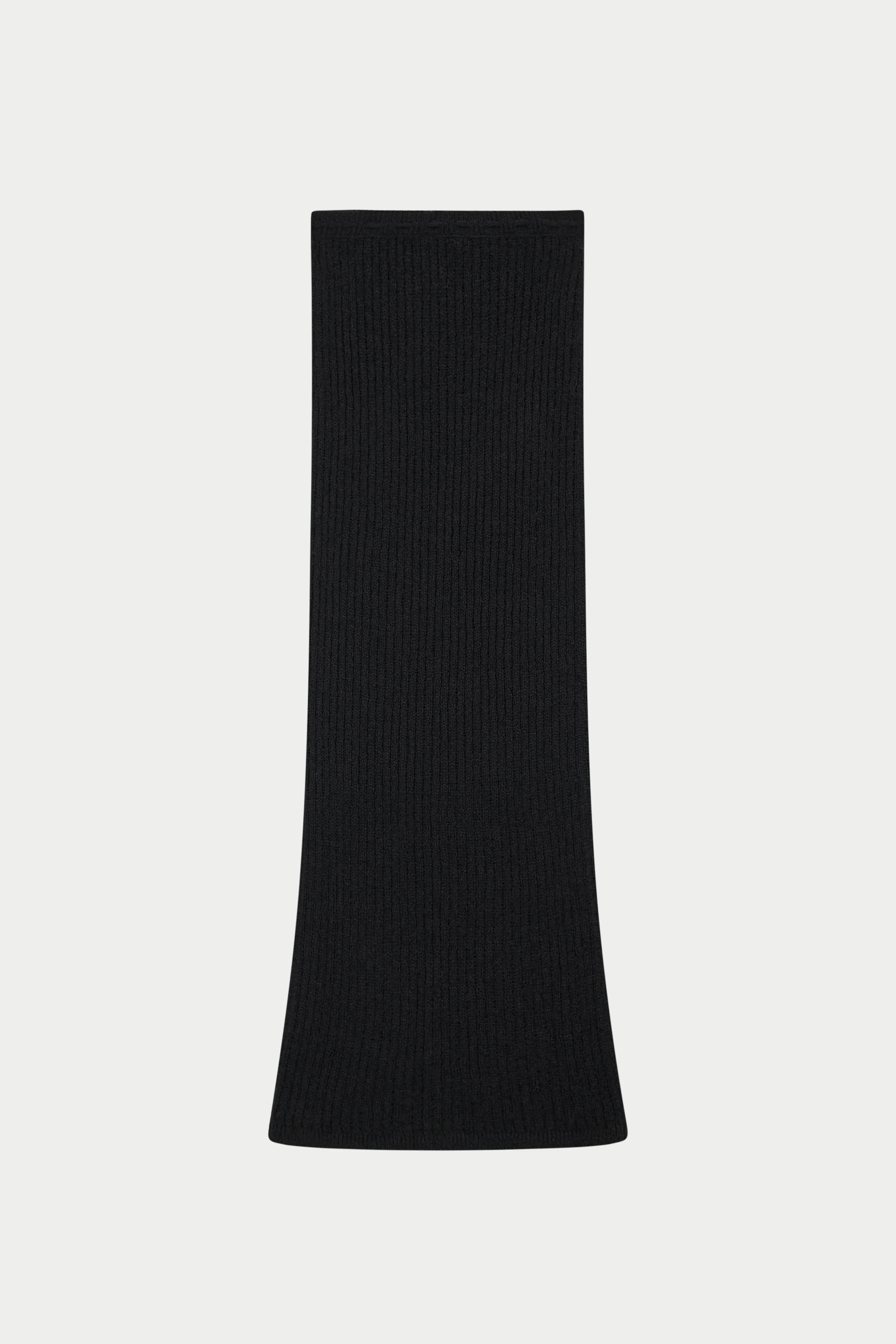 LADDER KNIT MAXI SKIRT - BLACK