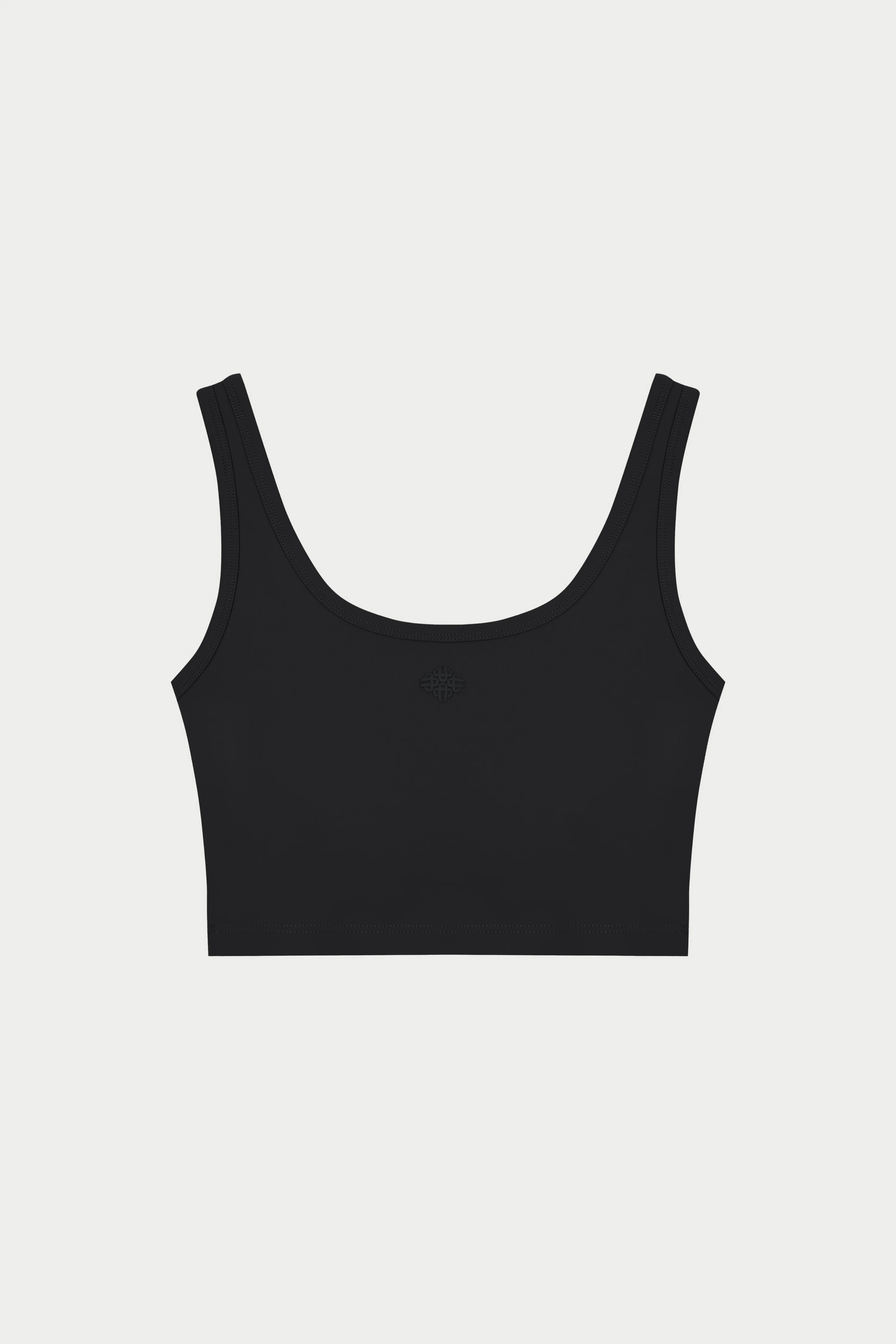 SCULPTING STRETCH EMBLEM SPORTS BRA - BLACK