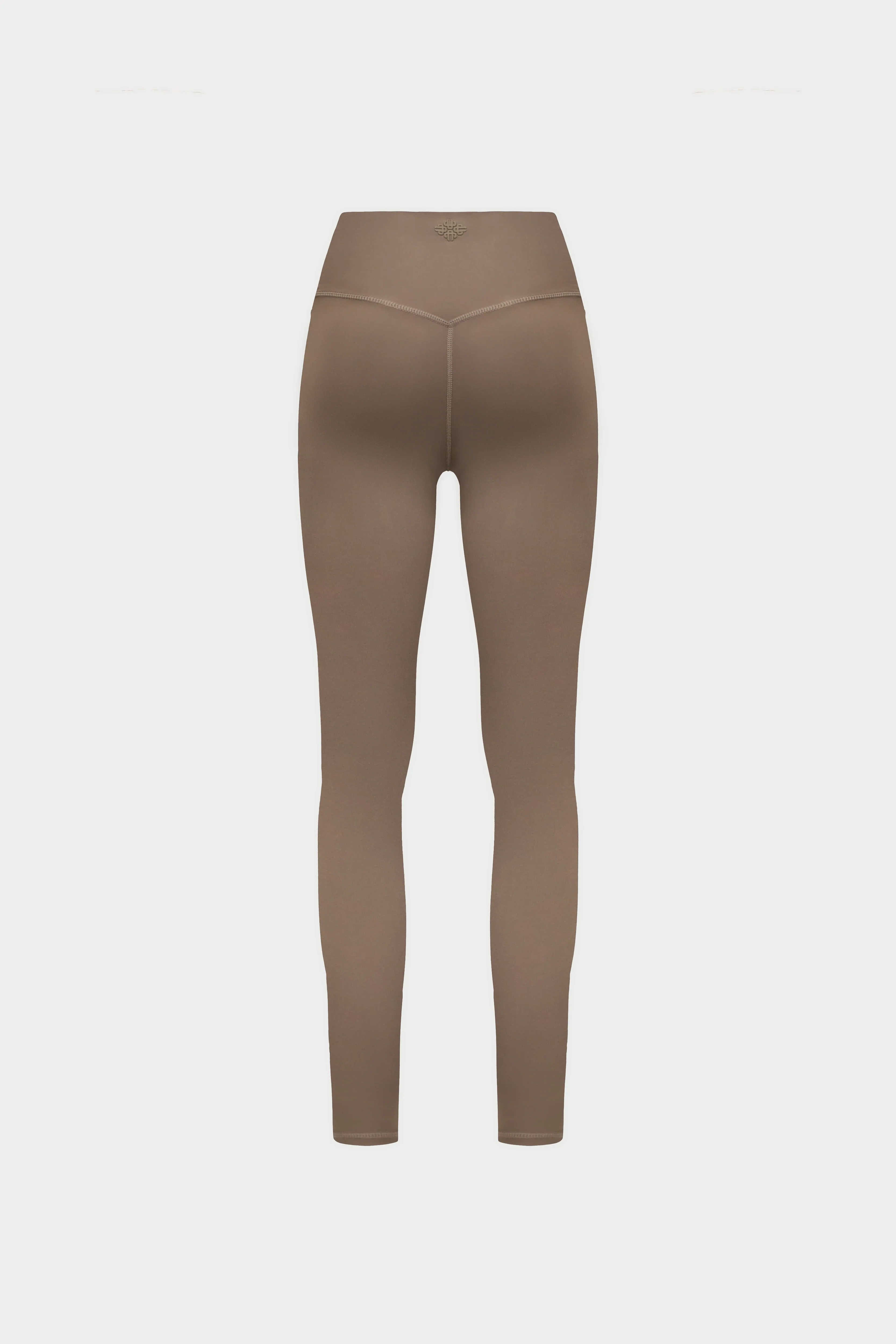 EMBLEM STRETCH SCULPTING LEGGINGS - COCOA