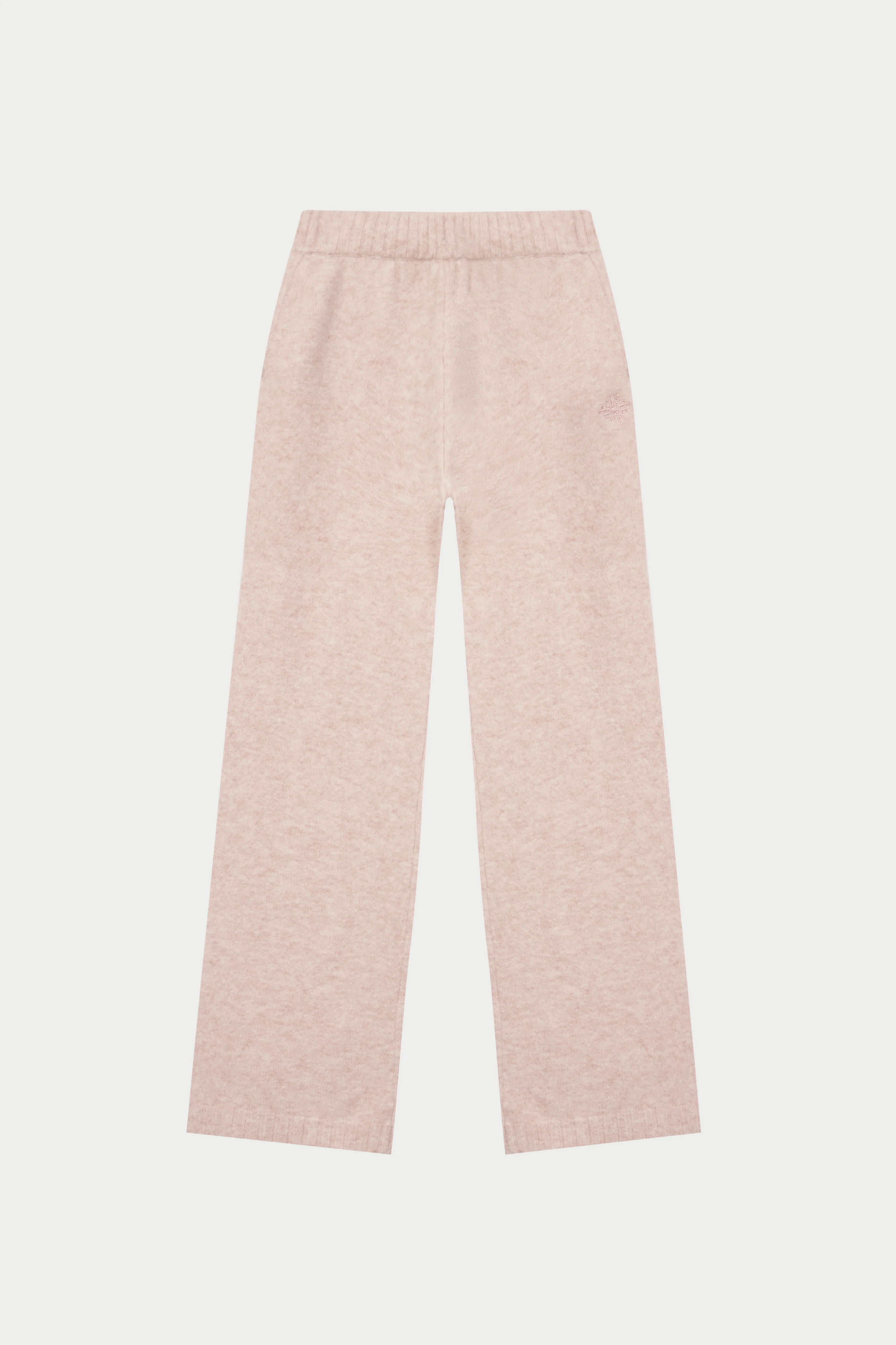 FLUFFY EMBLEM EMBROIDERED JOGGER - PINK