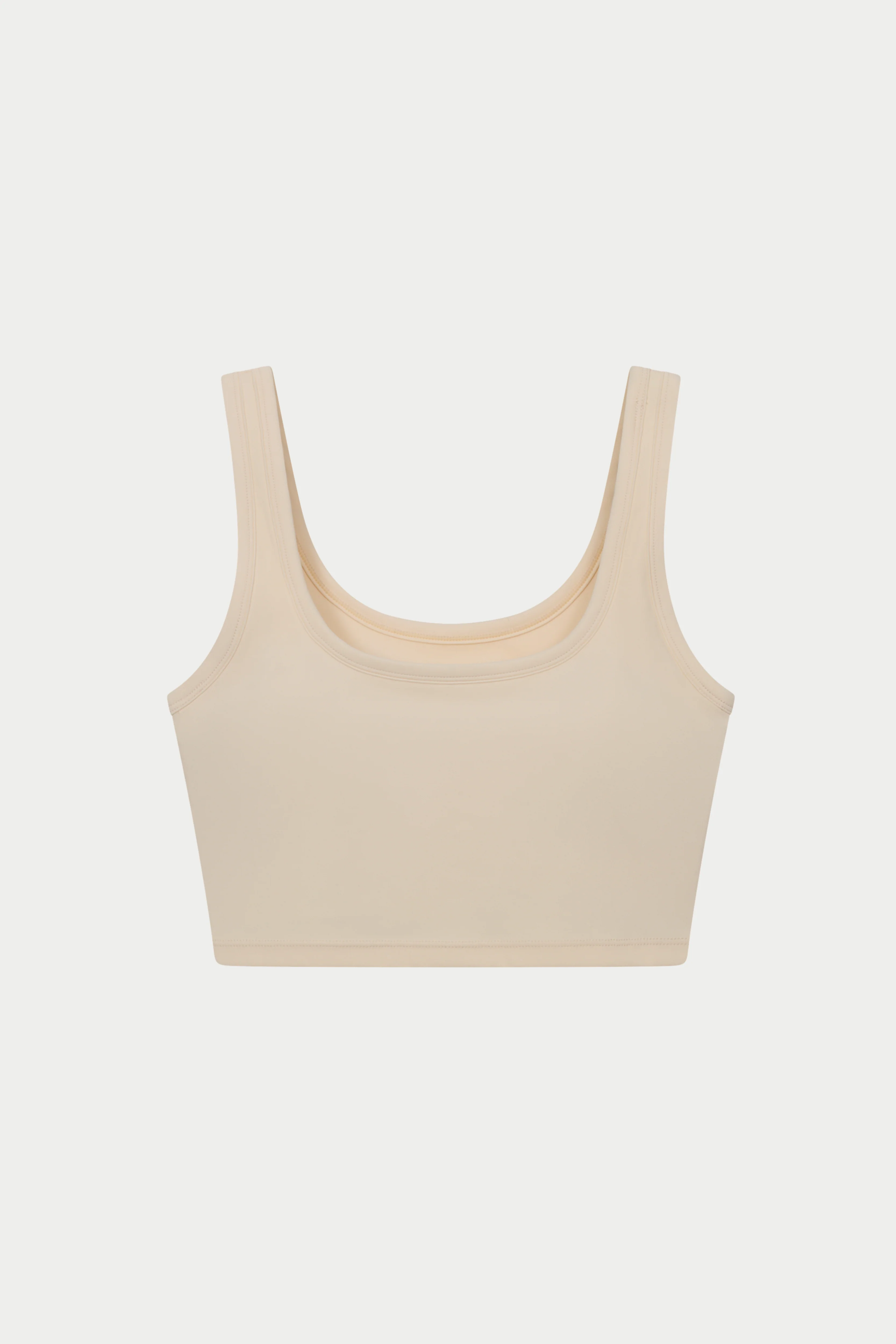 SCULPTING STRETCH EMBLEM SPORTS BRA - BUTTERMILK