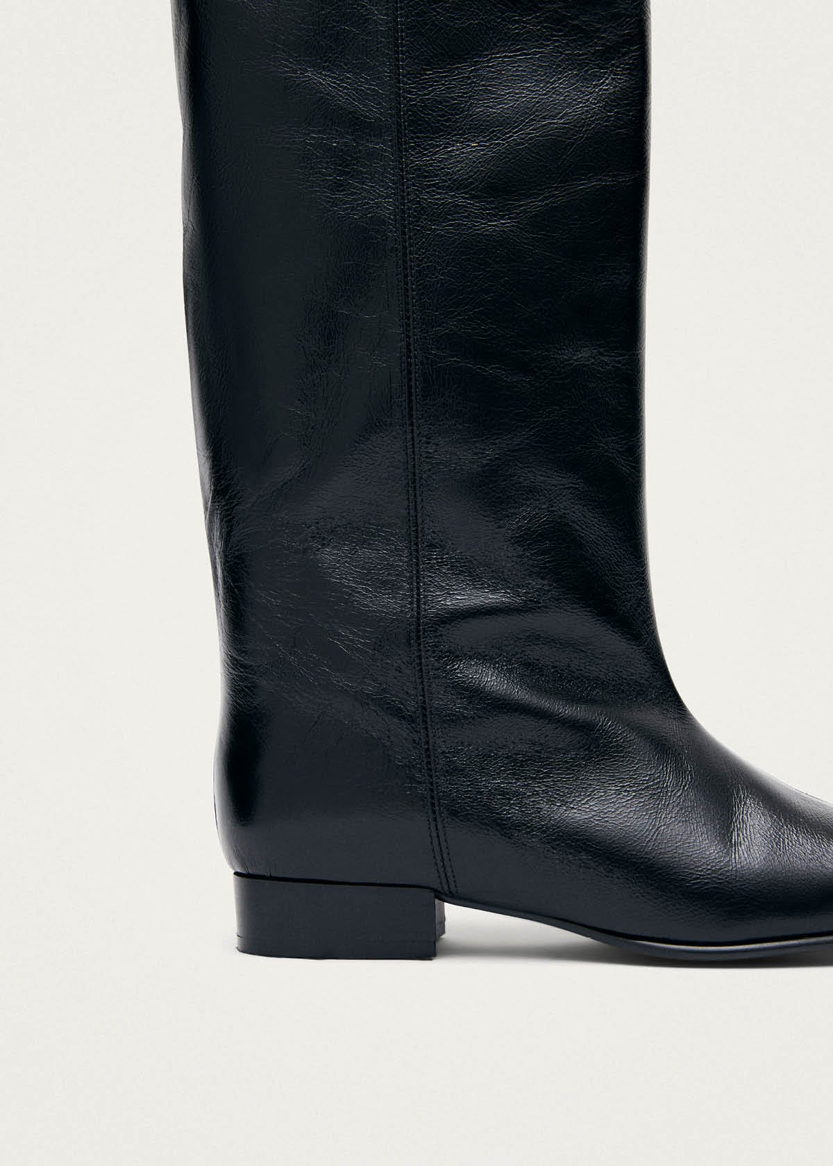 Thalina Rift Black Leather Boots