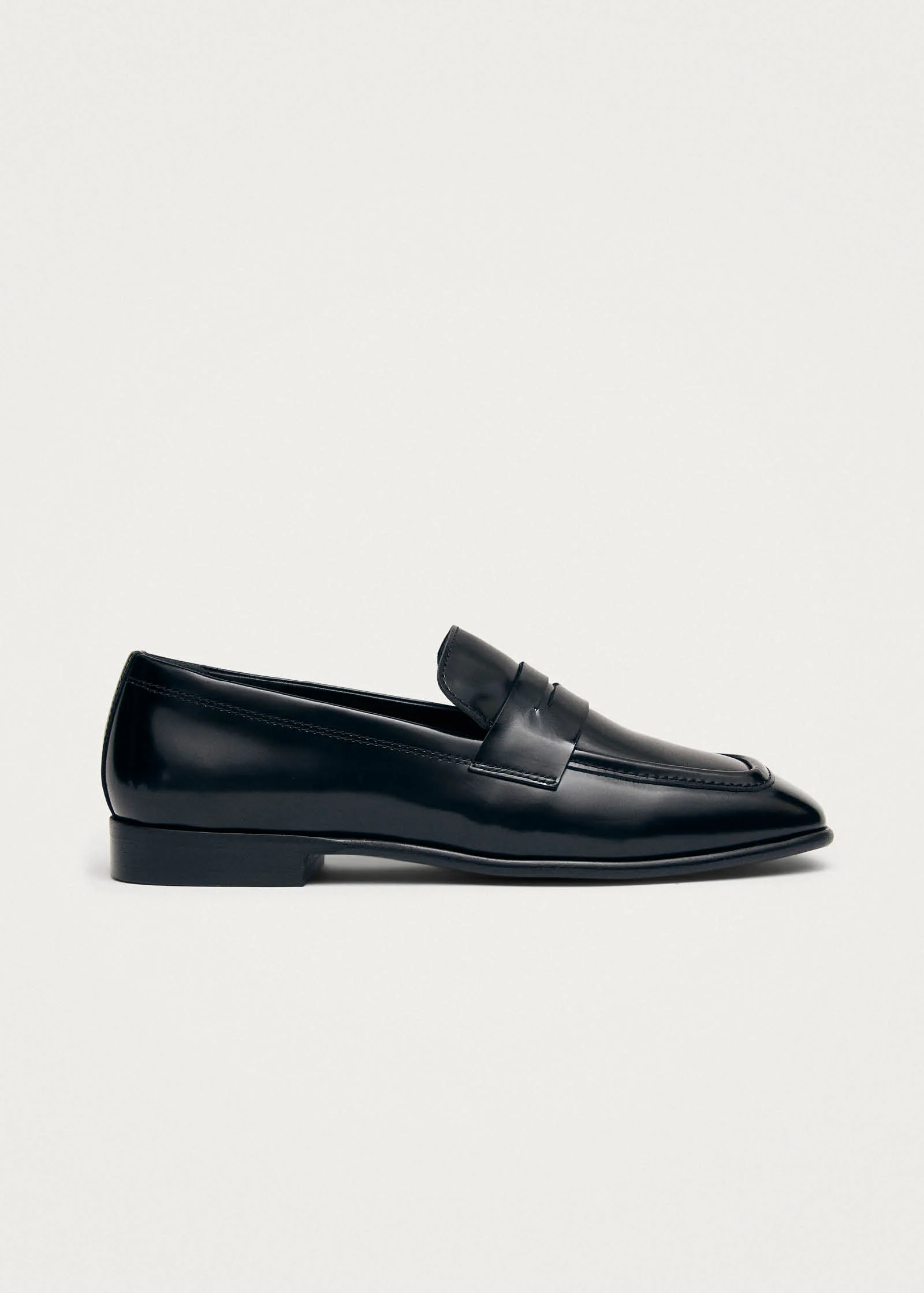 Zaha Black Leather Loafers