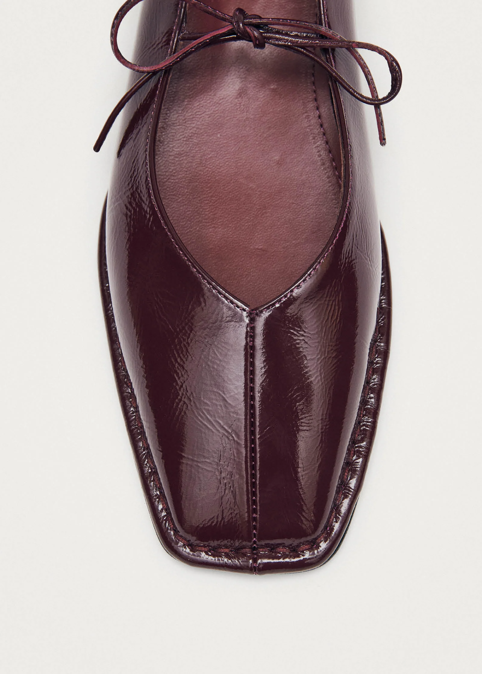 Sway Burgundy Leather Ballet Flats