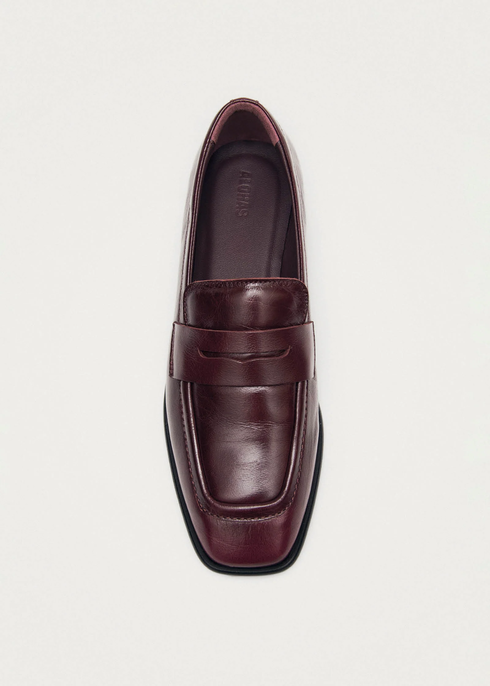 Zaha Rift Burgundy Leather Loafers