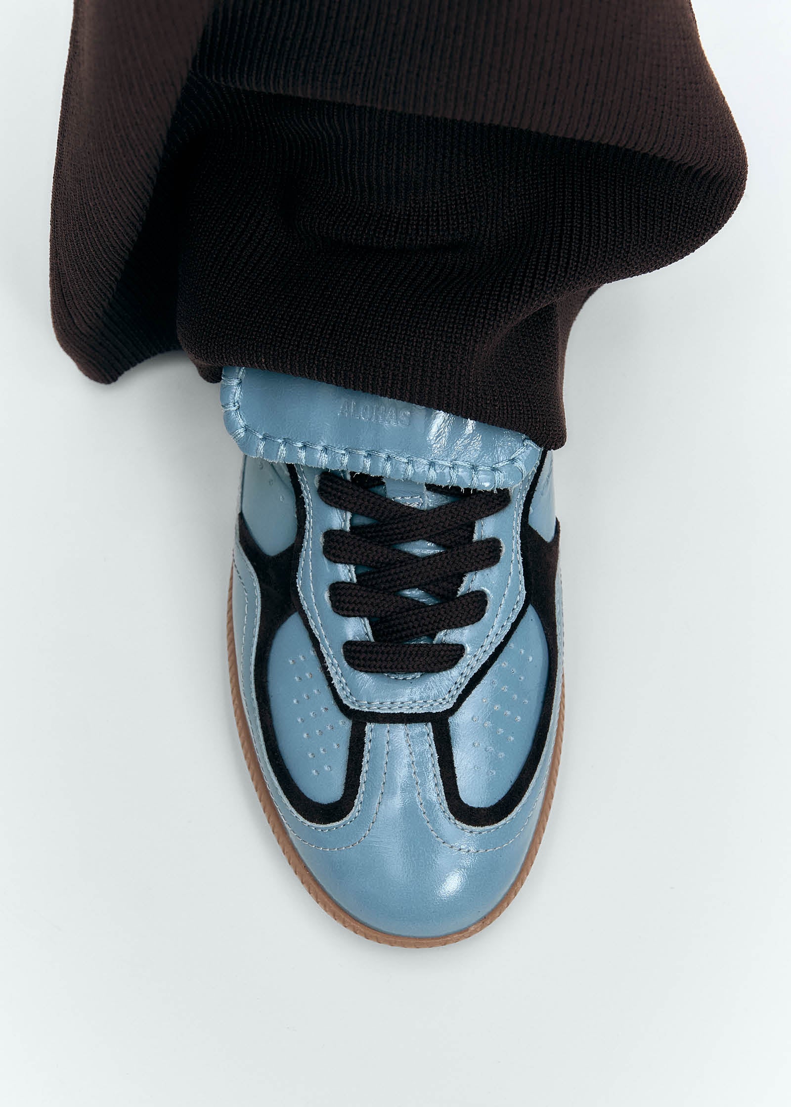 Tb.490 Club Grey Blue Patent Leather Sneakers