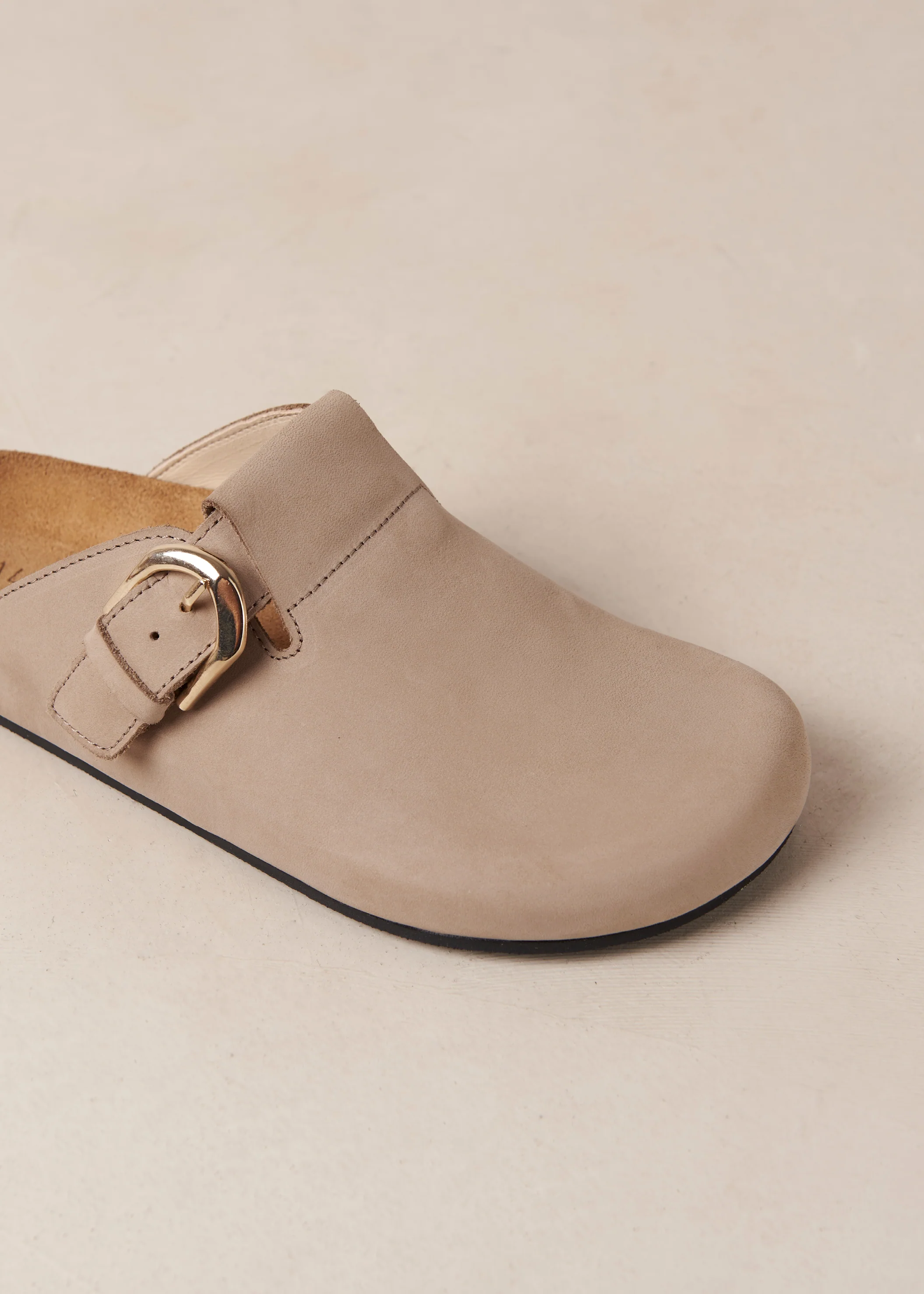 Travis Grey Leather Mules