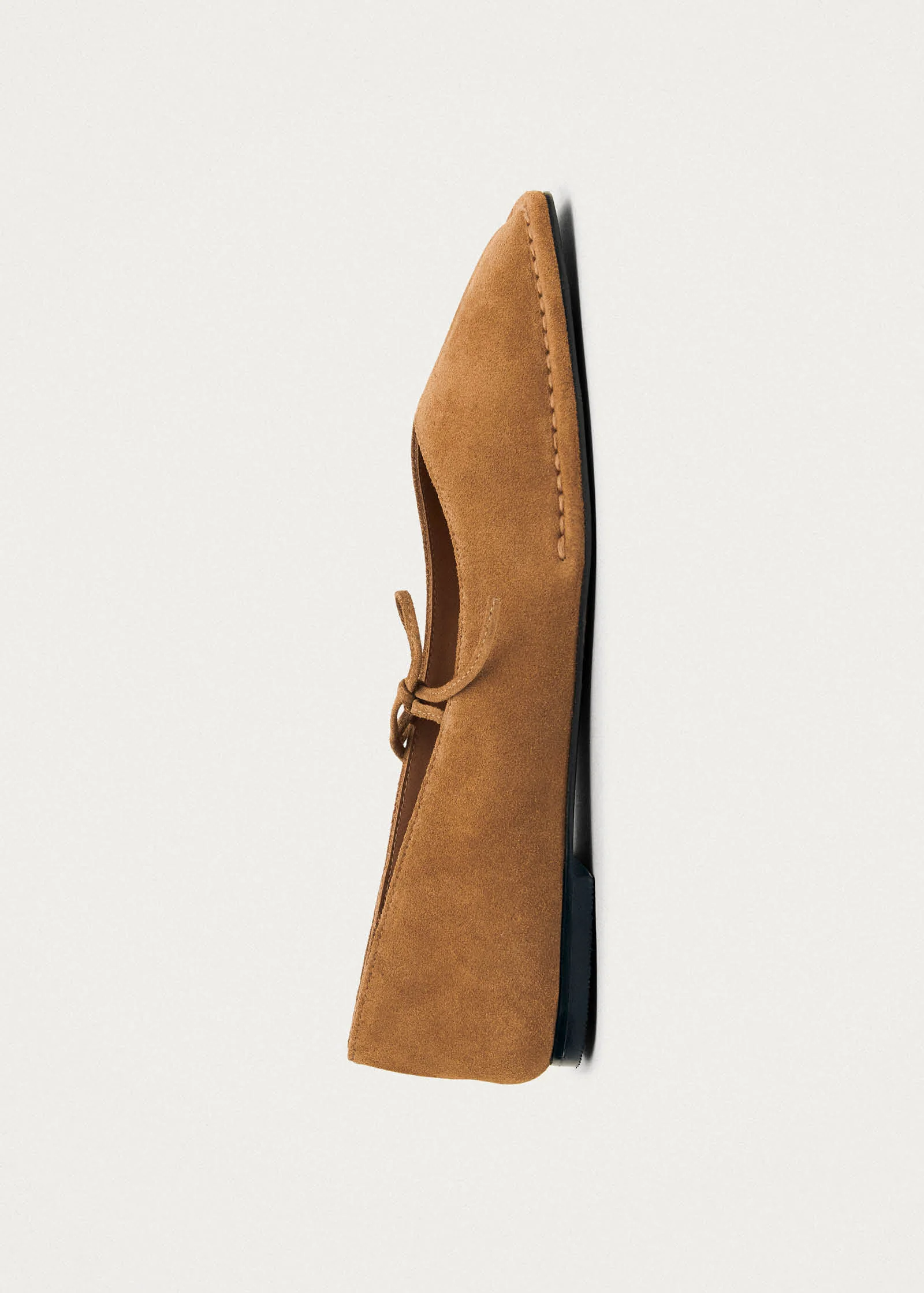 Sway Suede Tan Leather Ballet Flats
