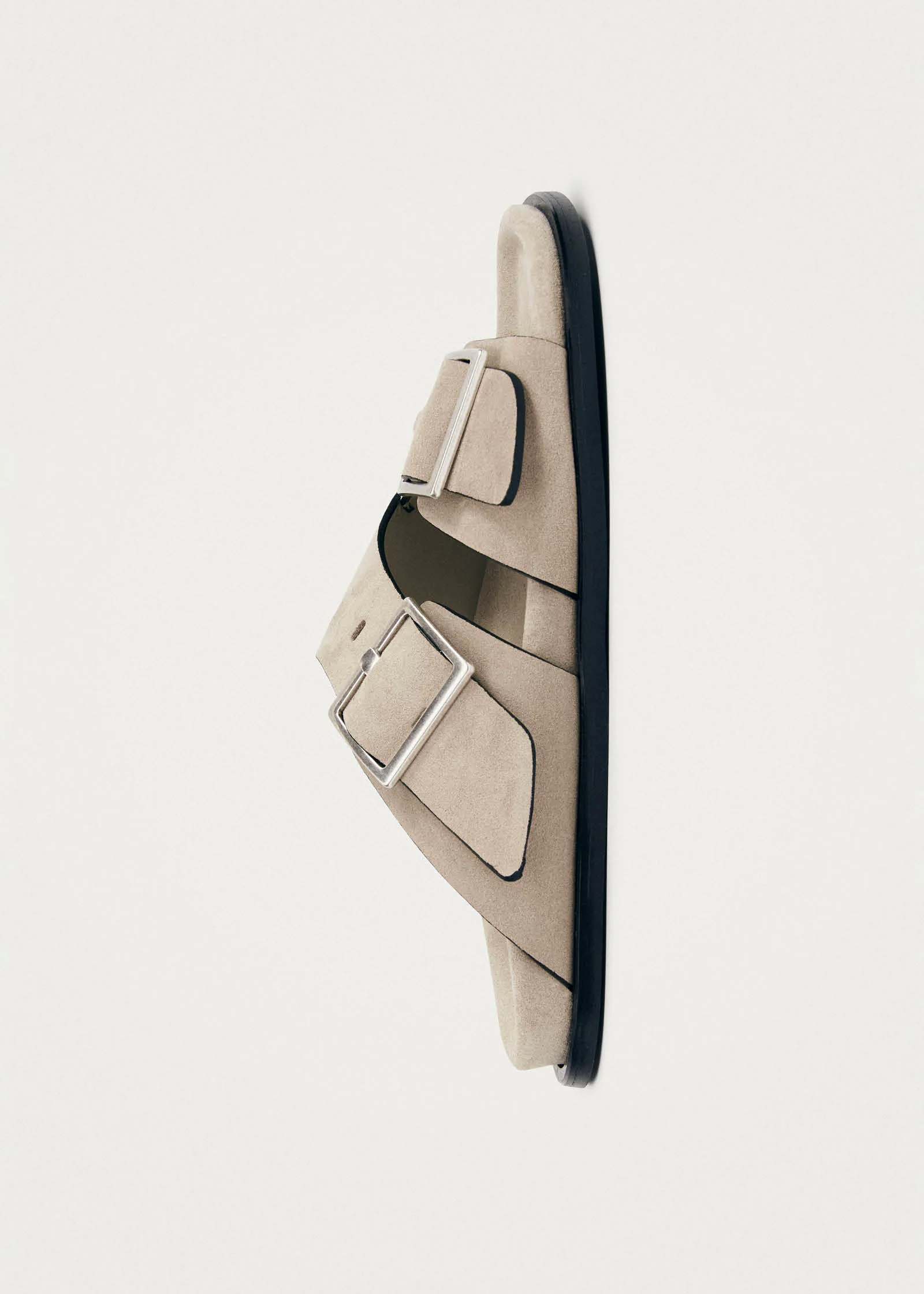 Alba Suede Beige Leather Sandals