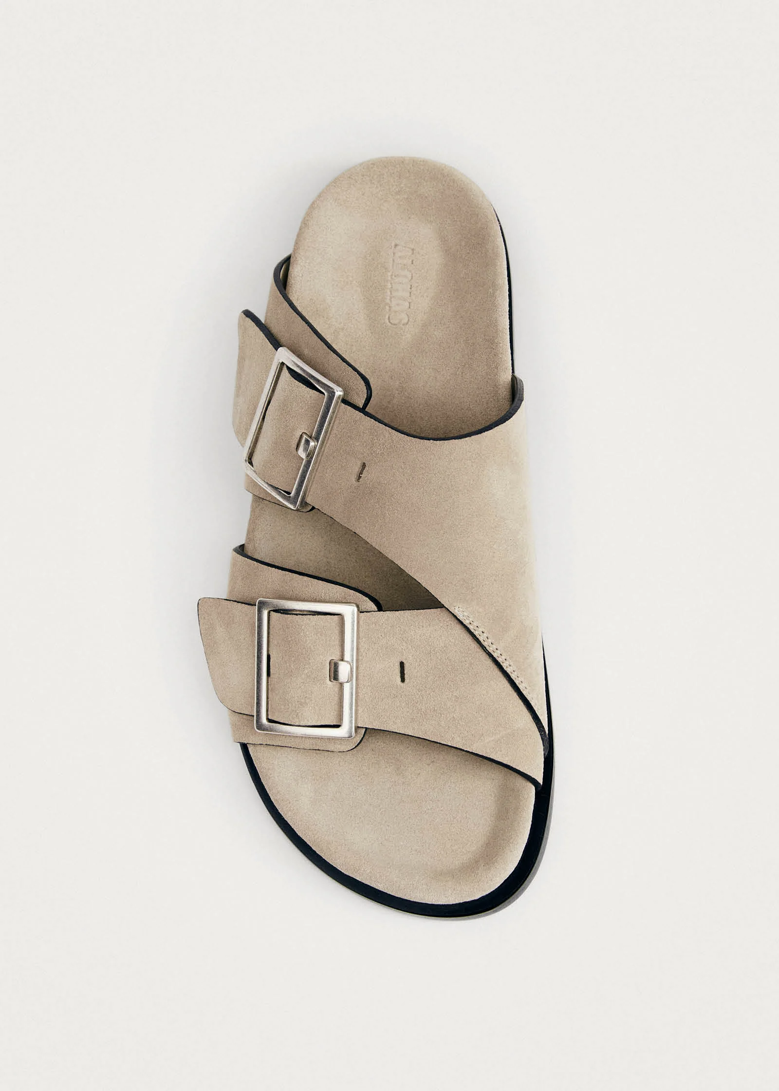 Alba Suede Beige Leather Sandals